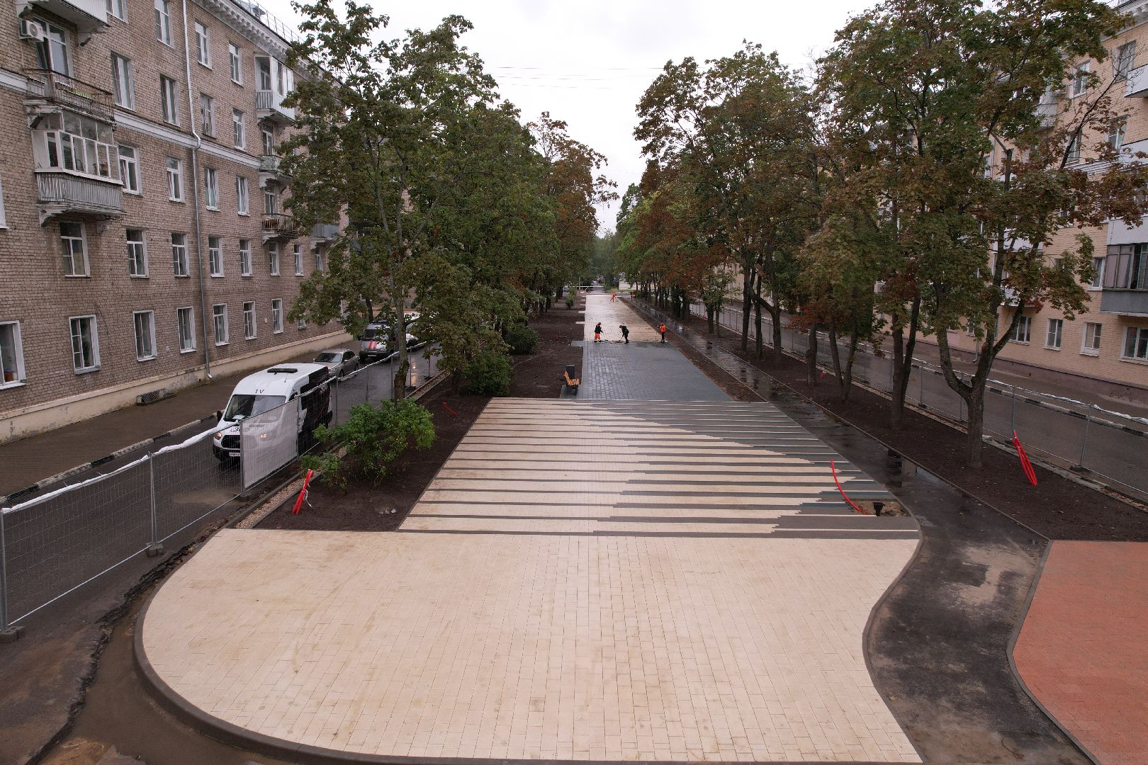 видео с коптера, дубна, благоустройство,