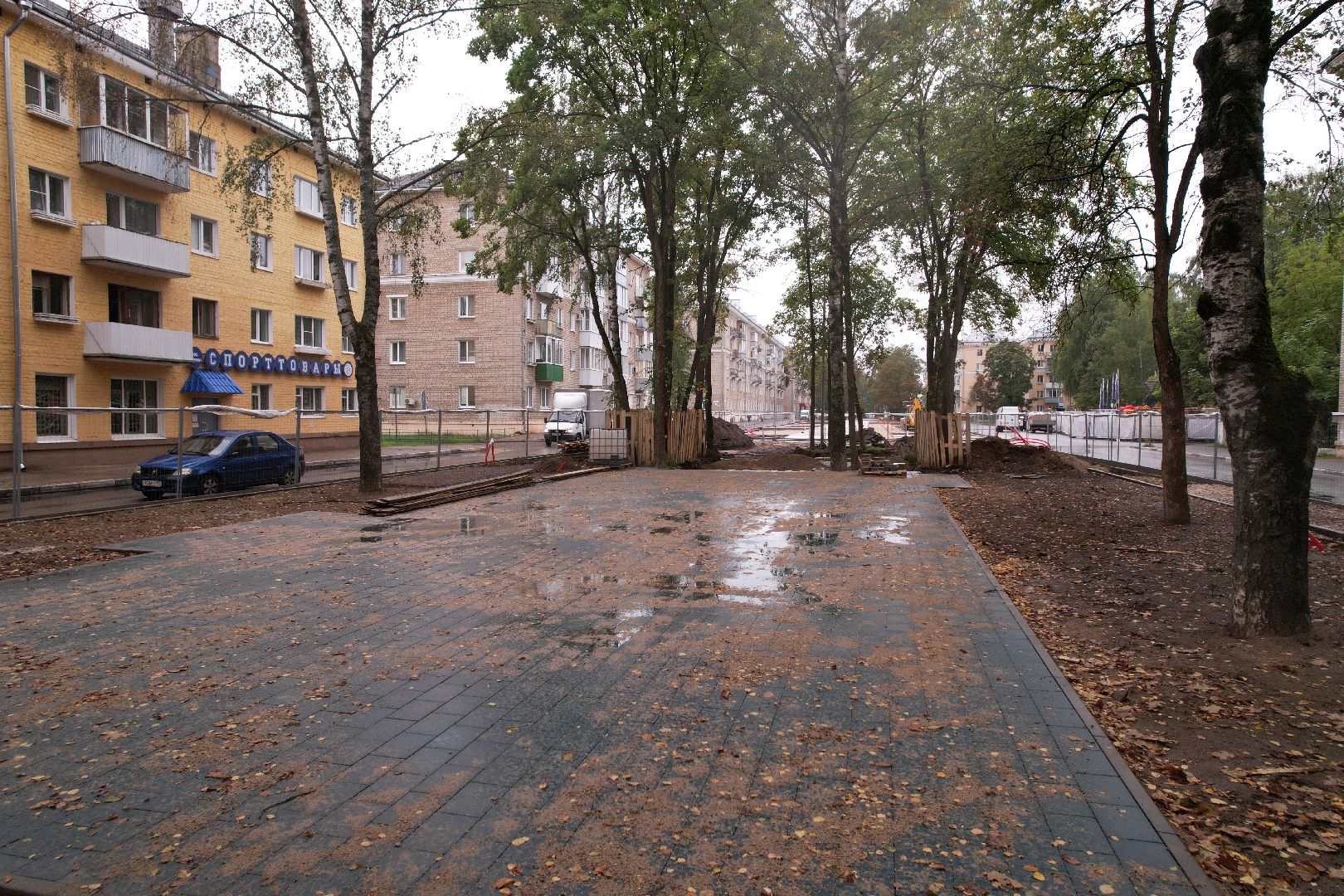 видео с коптера, дубна, благоустройство,