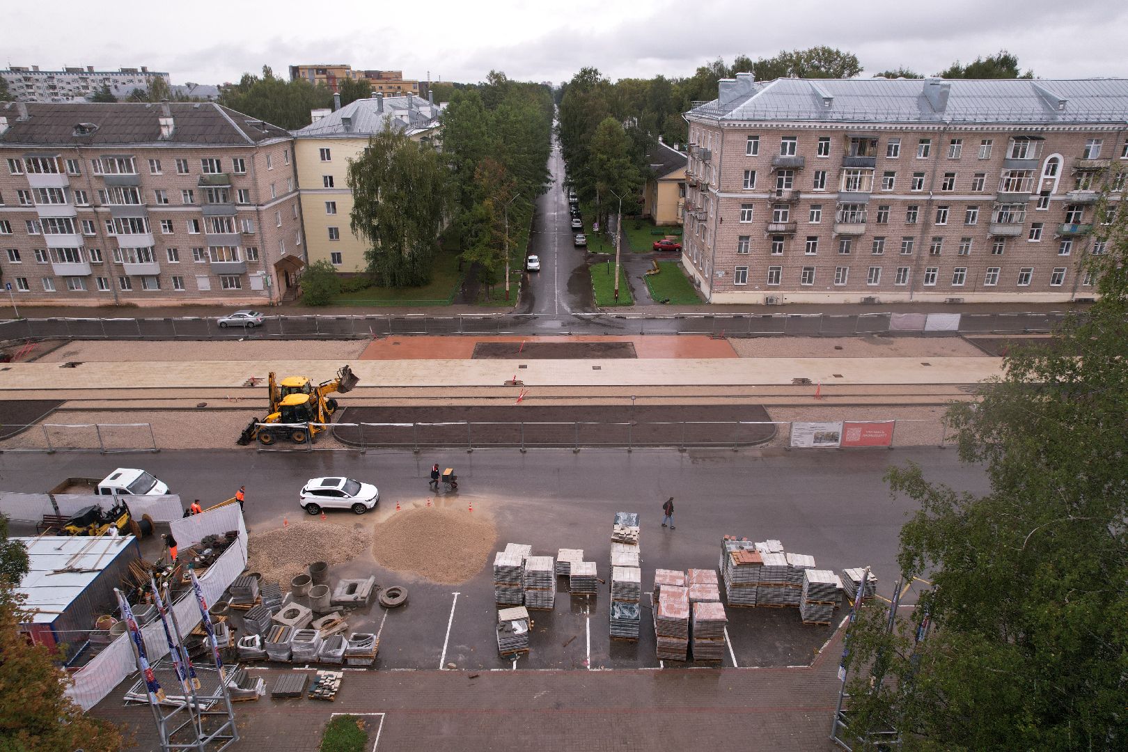 видео с коптера, дубна, благоустройство,
