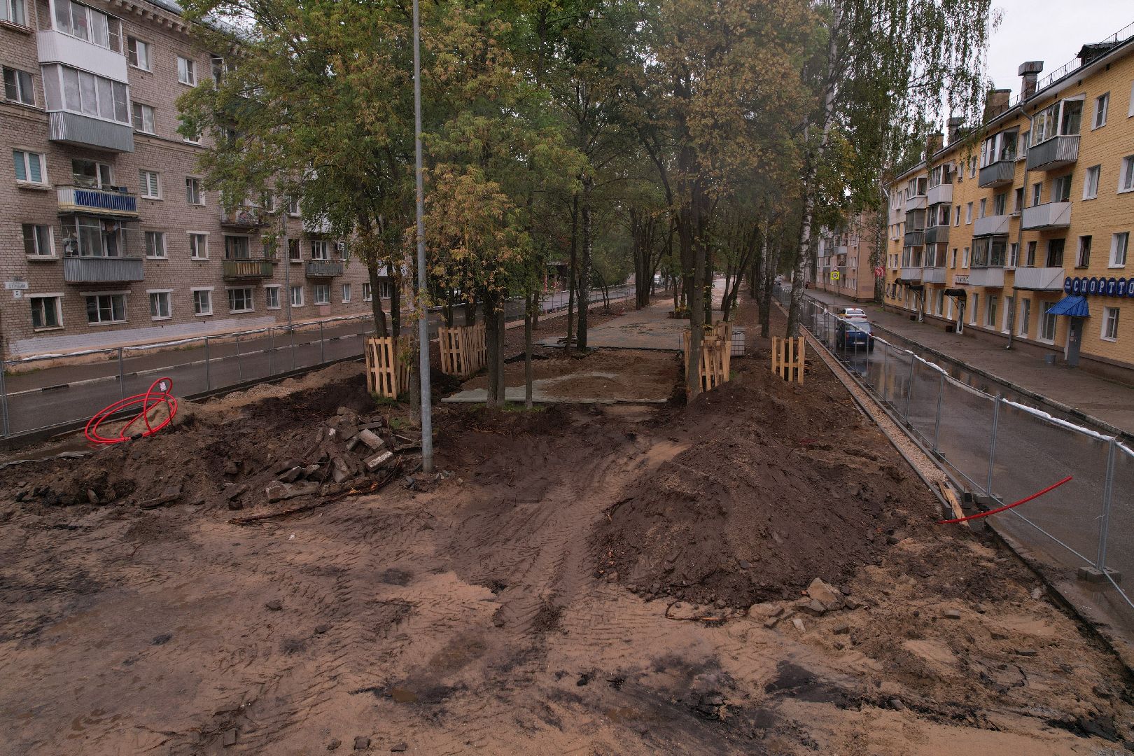 видео с коптера, дубна, благоустройство,