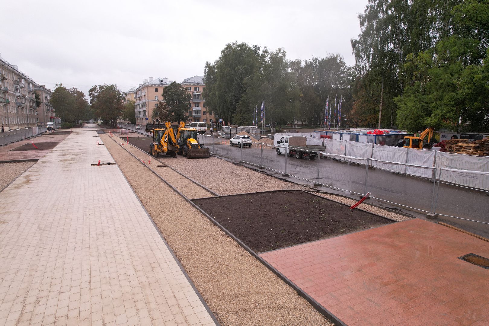 видео с коптера, дубна, благоустройство,