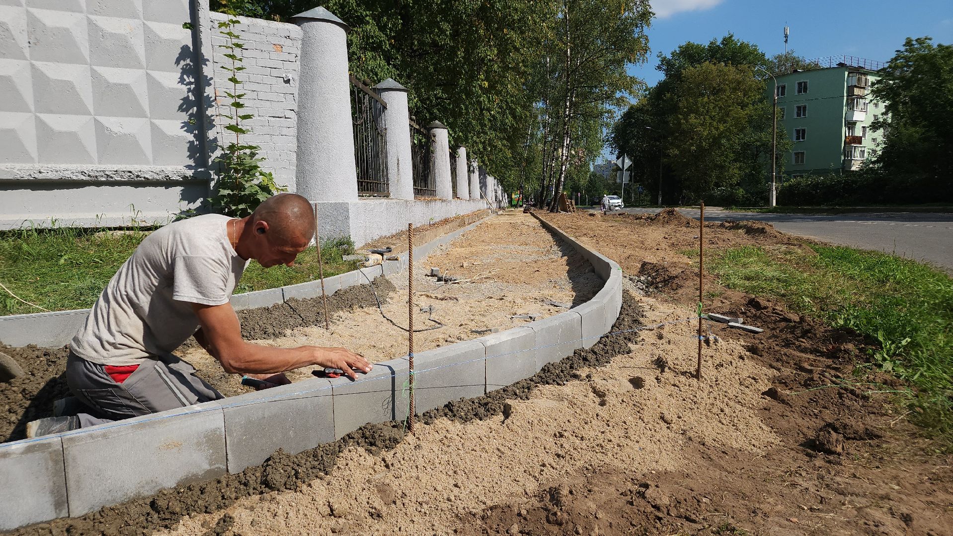 благоустройство, тротуар, Лосино-Петровский,