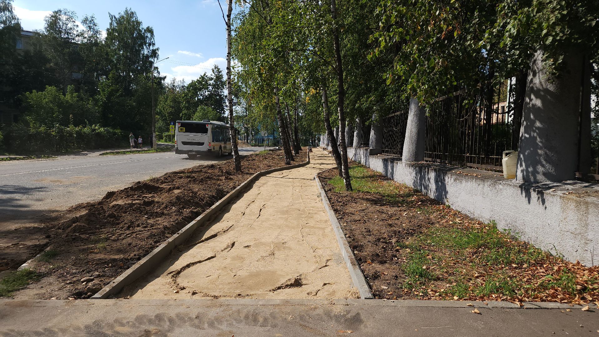 благоустройство, тротуар, Лосино-Петровский,