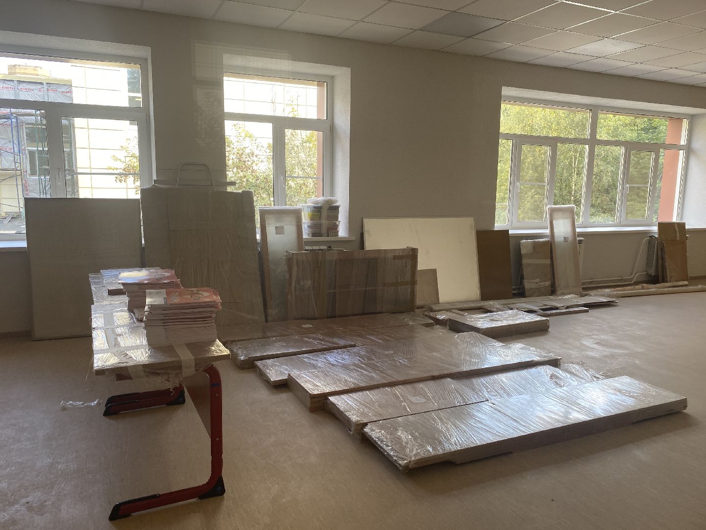 новый учебный год, школа им АС Попова, Власиха школа Попова, капитальный ремонт школы Попова, Власиха капремонт школы,