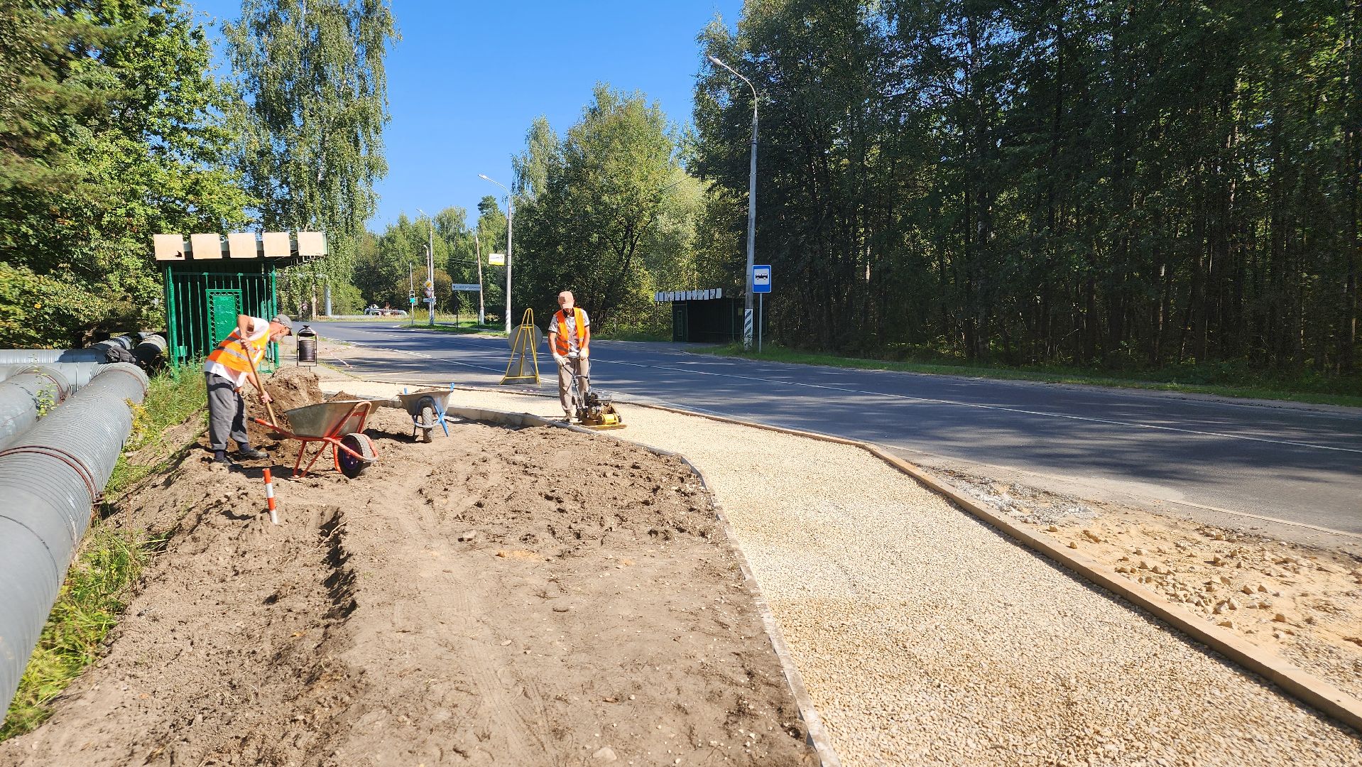 транспорт, остановочный павильон, благоустройство, дороги, протвино,