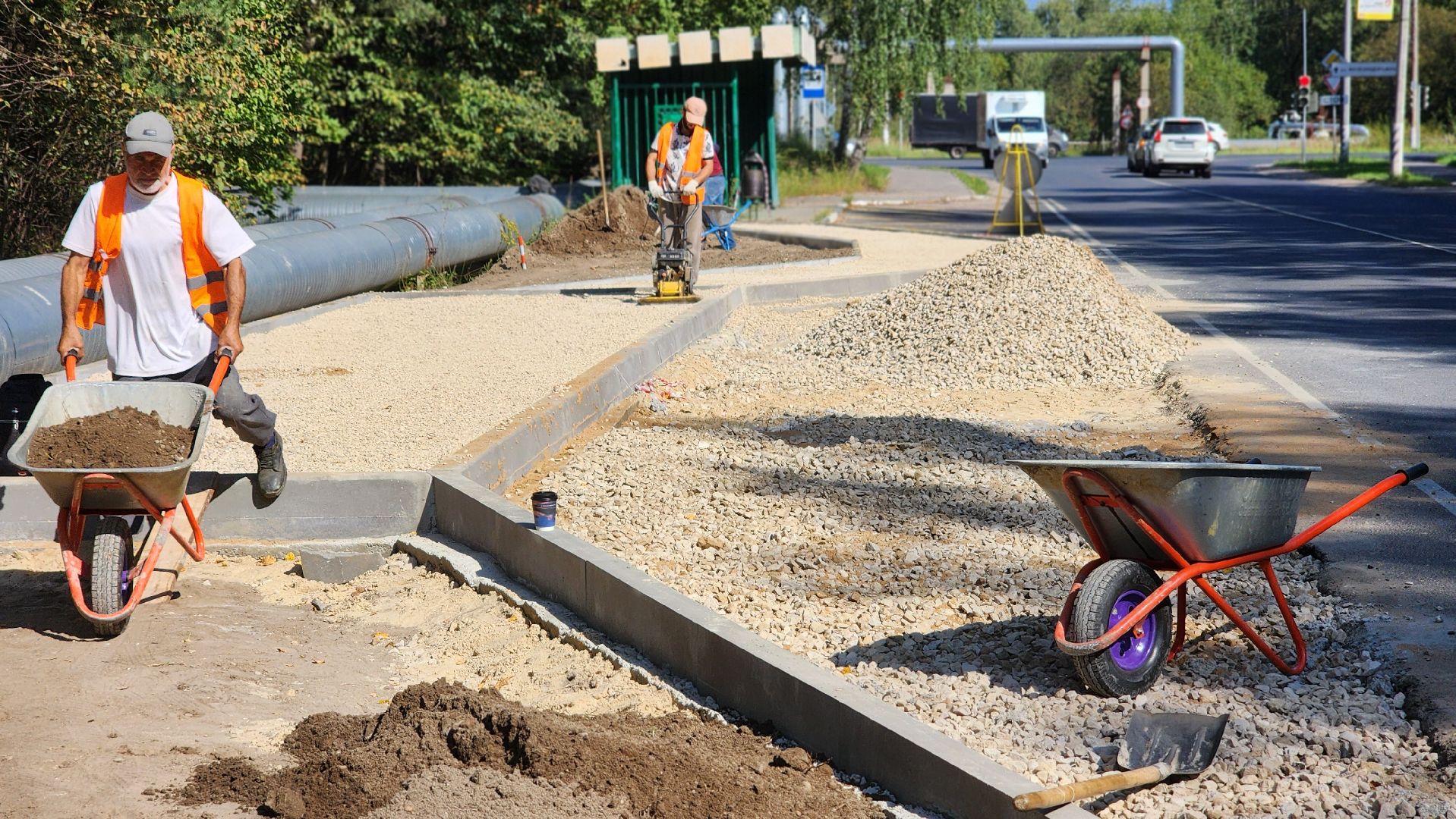 транспорт, остановочный павильон, благоустройство, дороги, протвино,