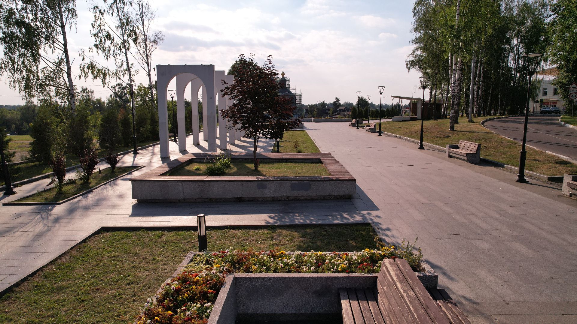 видео с коптера, благоустройство, сергиев посад,