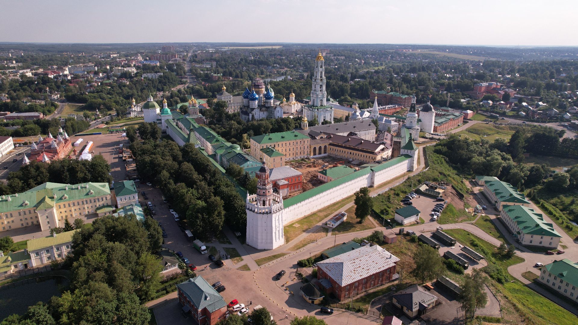 видео с коптера, благоустройство, сергиев посад,