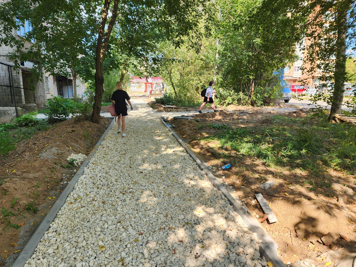 красноармейск, городской округ пушкинский, благоустройство дворов, новые парковочные места,