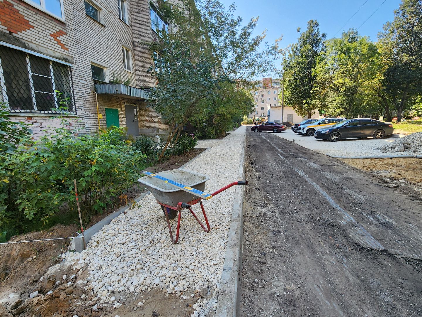 красноармейск, городской округ пушкинский, благоустройство дворов, новые парковочные места,