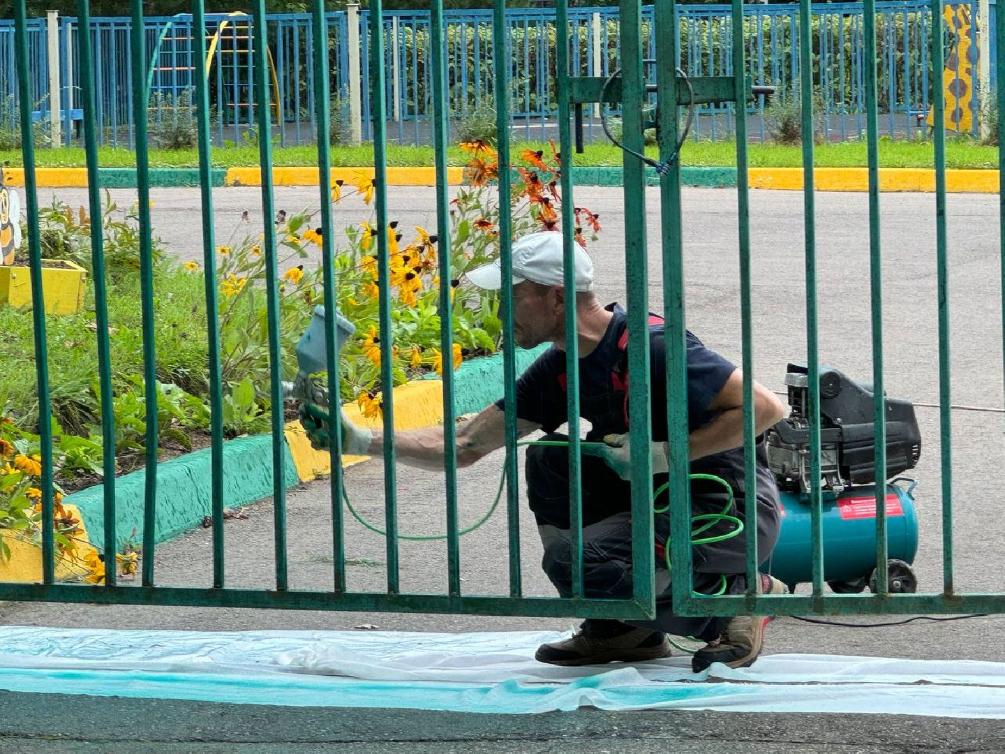 забор, детский сад, благоустойство,