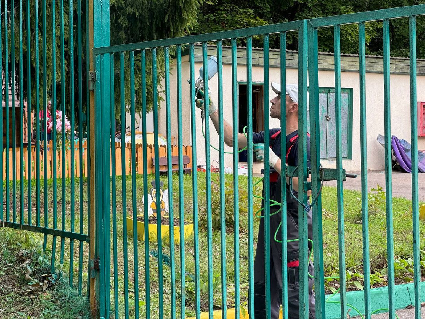 забор, детский сад, благоустойство,