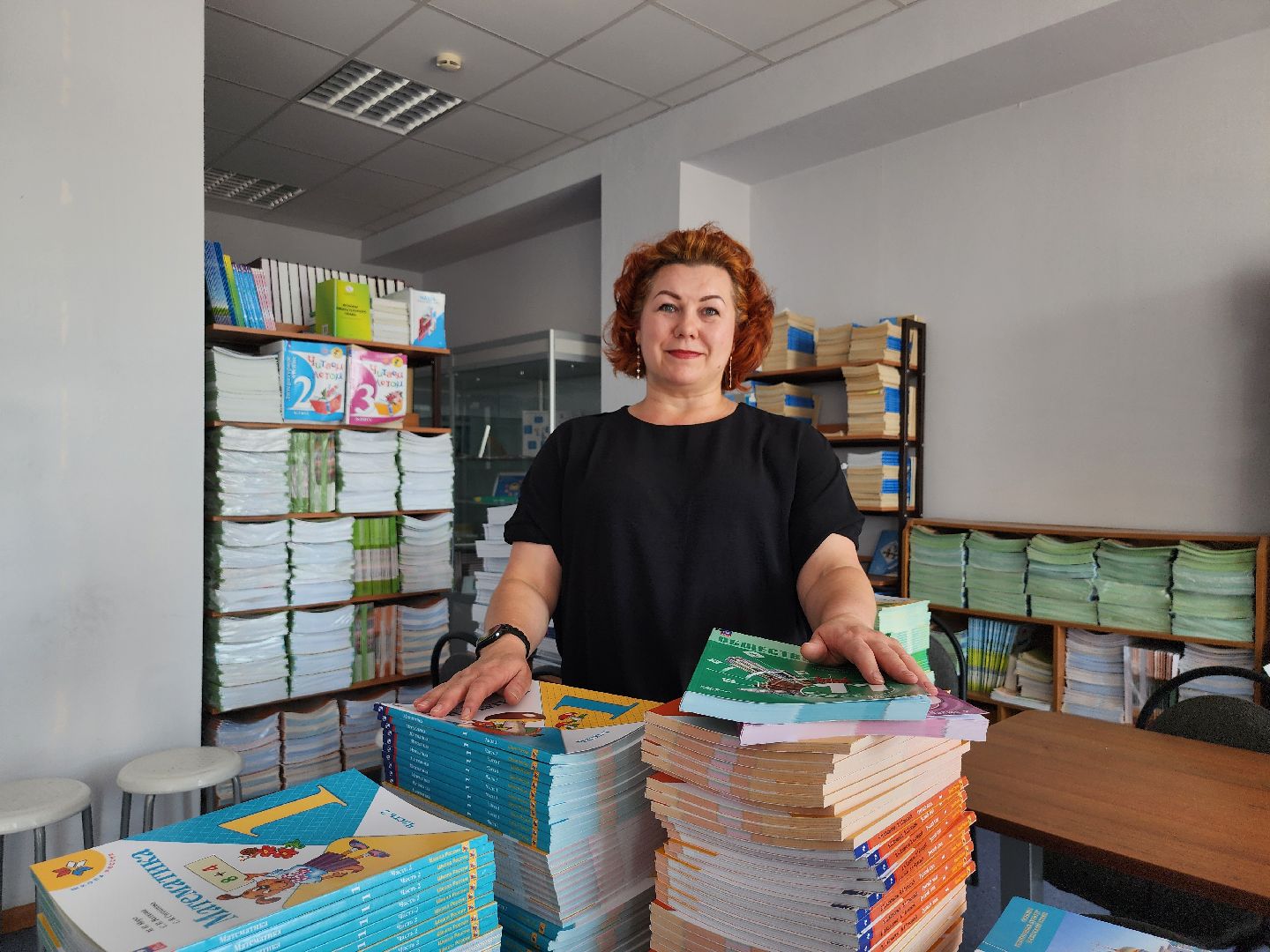 готовность школы к новому учебному году, школьная библиотека, образование, Старая Купавна, Богородский городской округ,