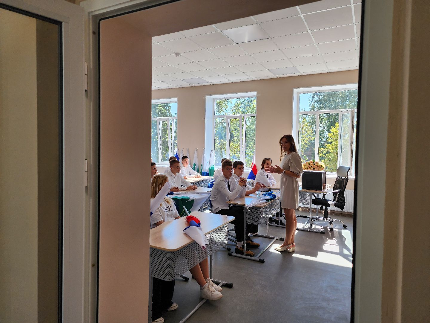 Дубна, День знаний, Учебный год, Линейка, Школа, Ученики, завершение капремонта,