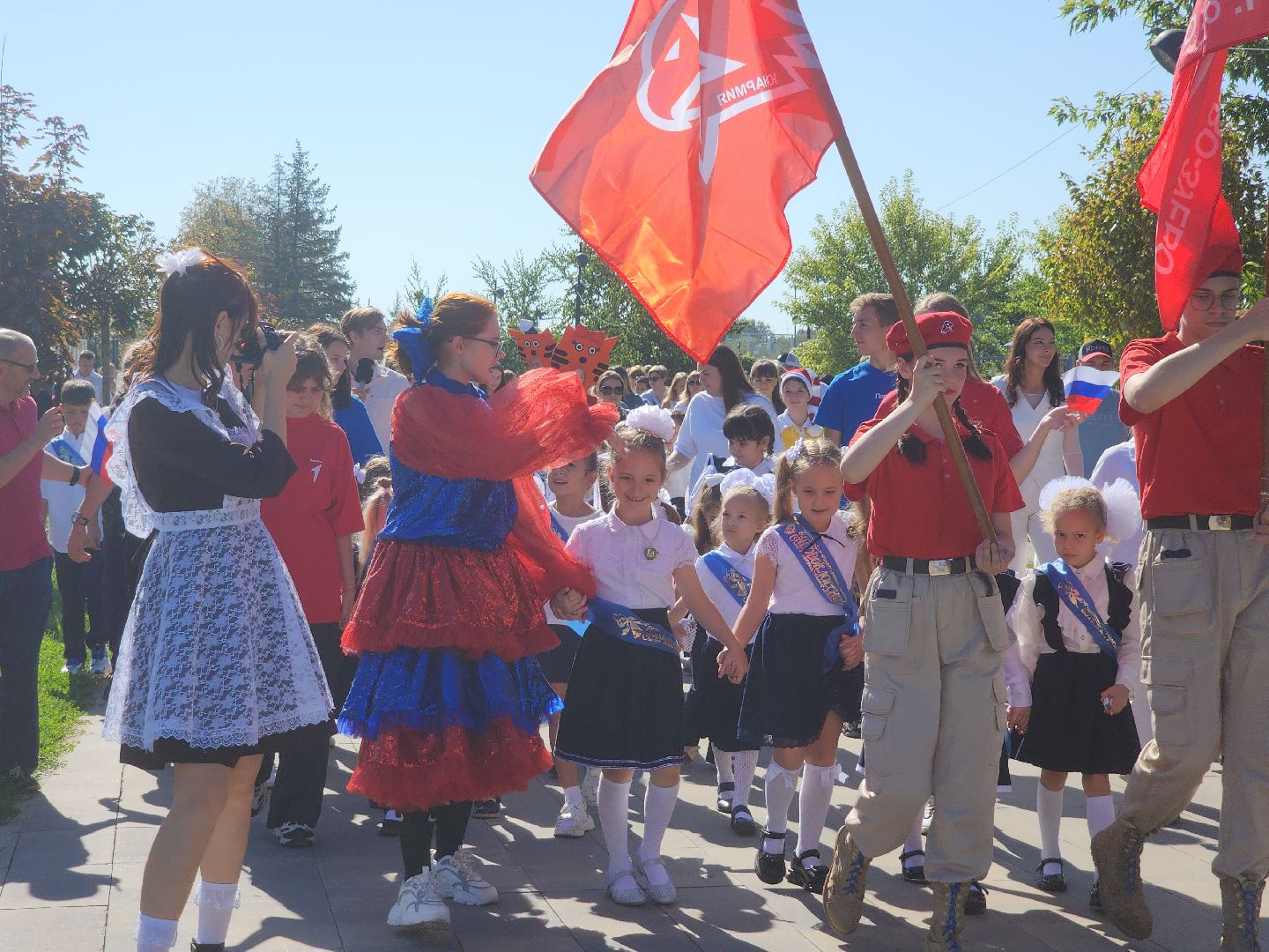 Парад первоклассников, орехово зуево, парки подмосковья, день знаний, 2 сентября,