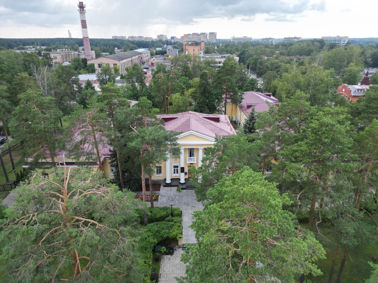 видео с коптера, дубна, институт,