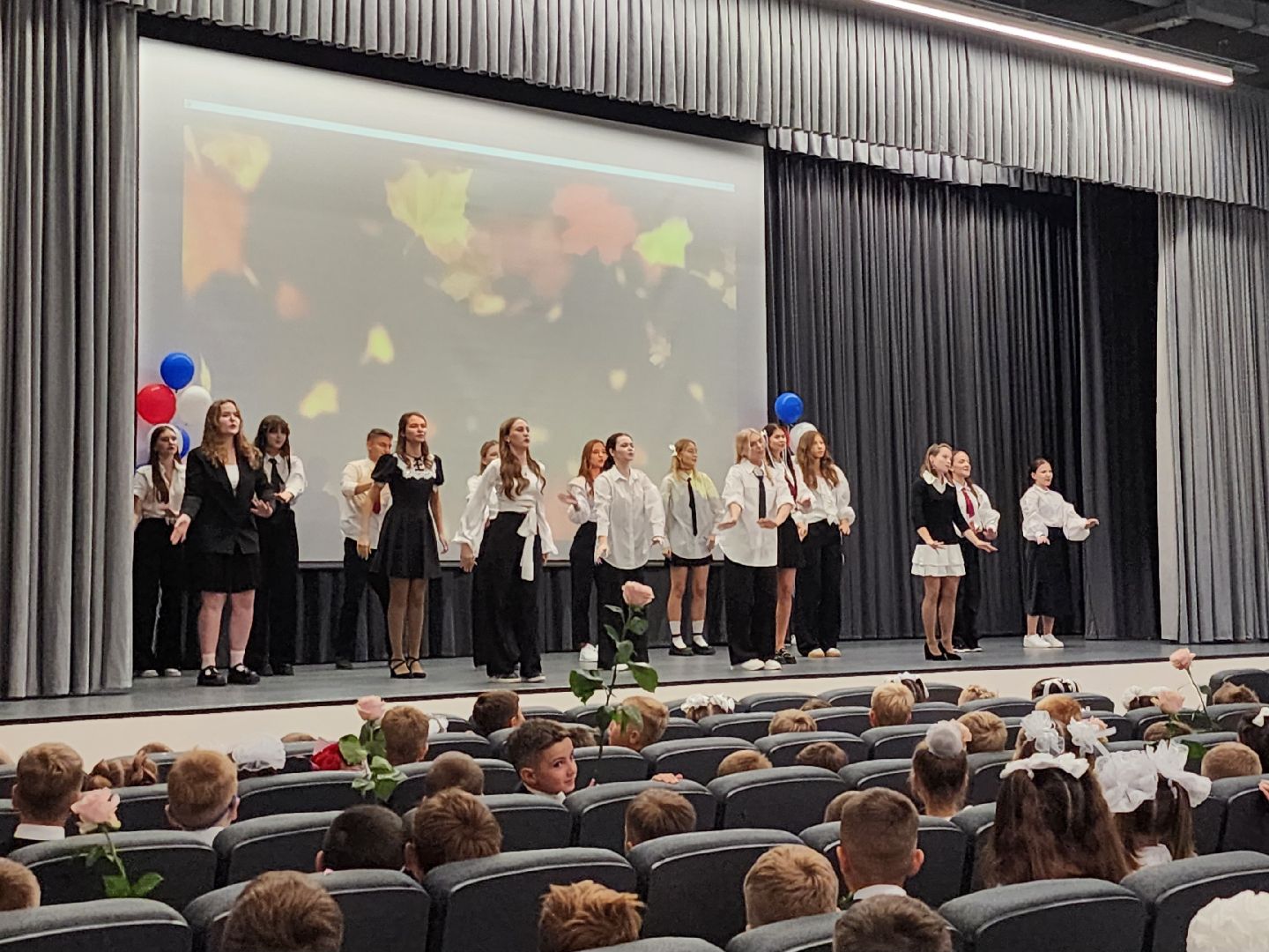 новая школа, первый звонок,