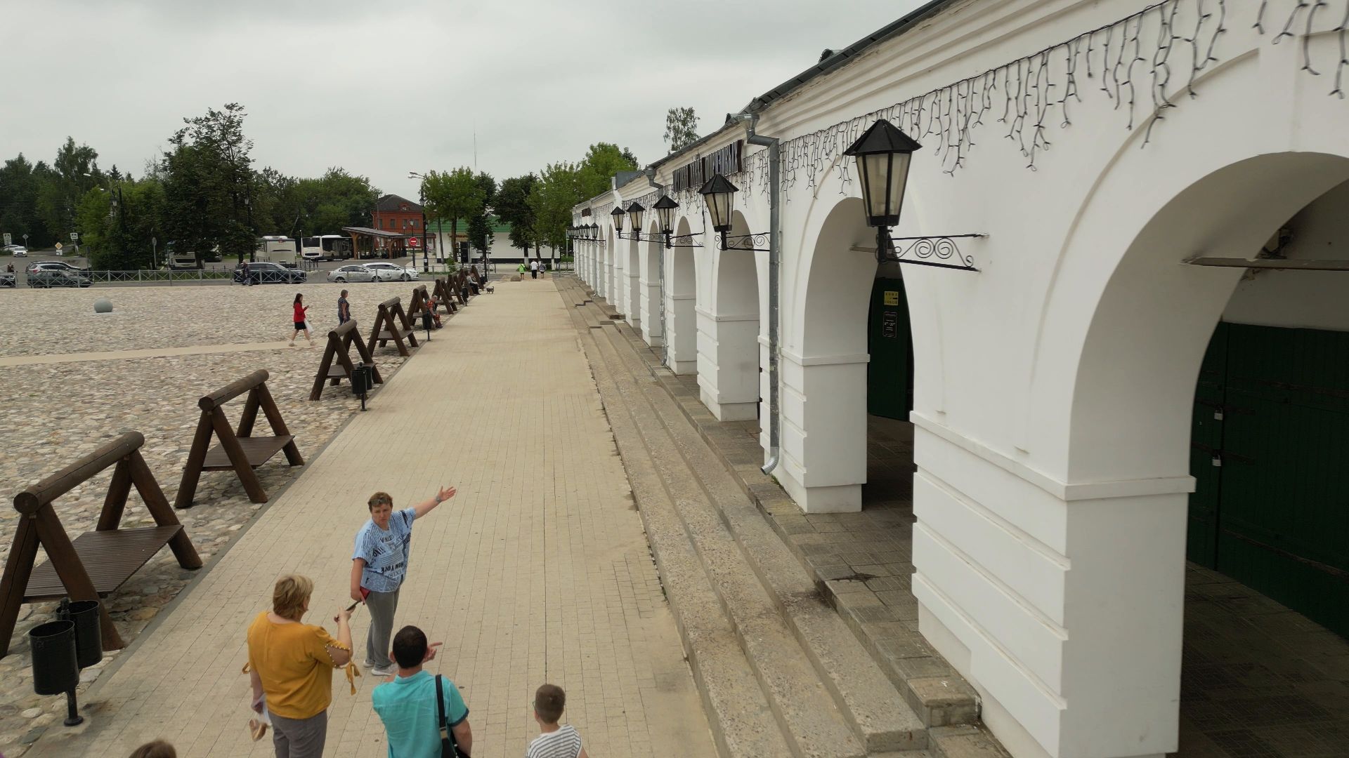 видео с коптера, торговые ряды, верея,