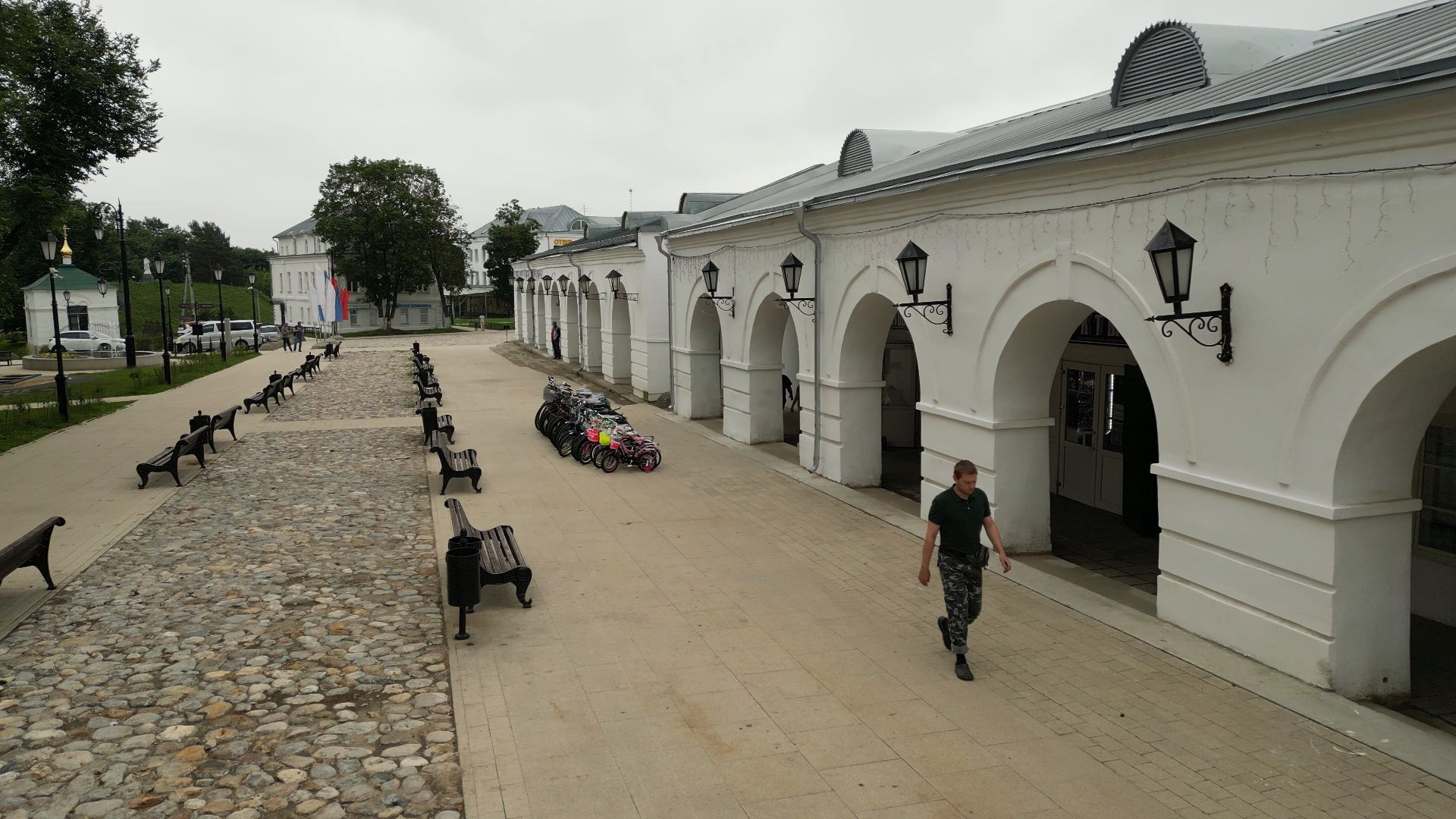 видео с коптера, торговые ряды, верея,