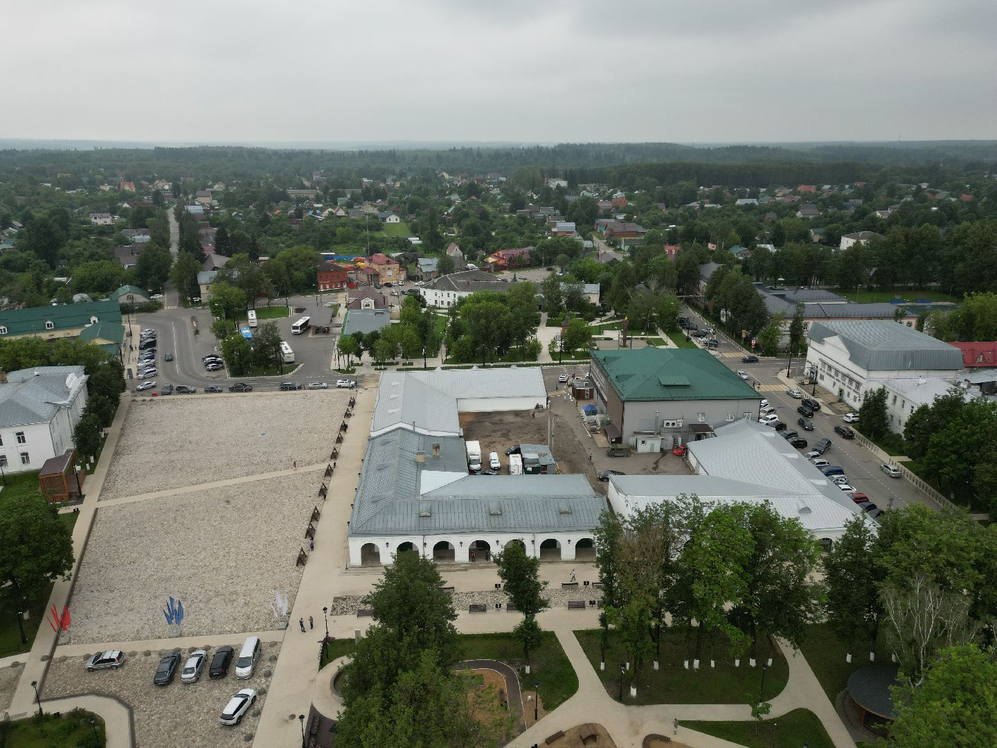 видео с коптера, торговые ряды, верея,