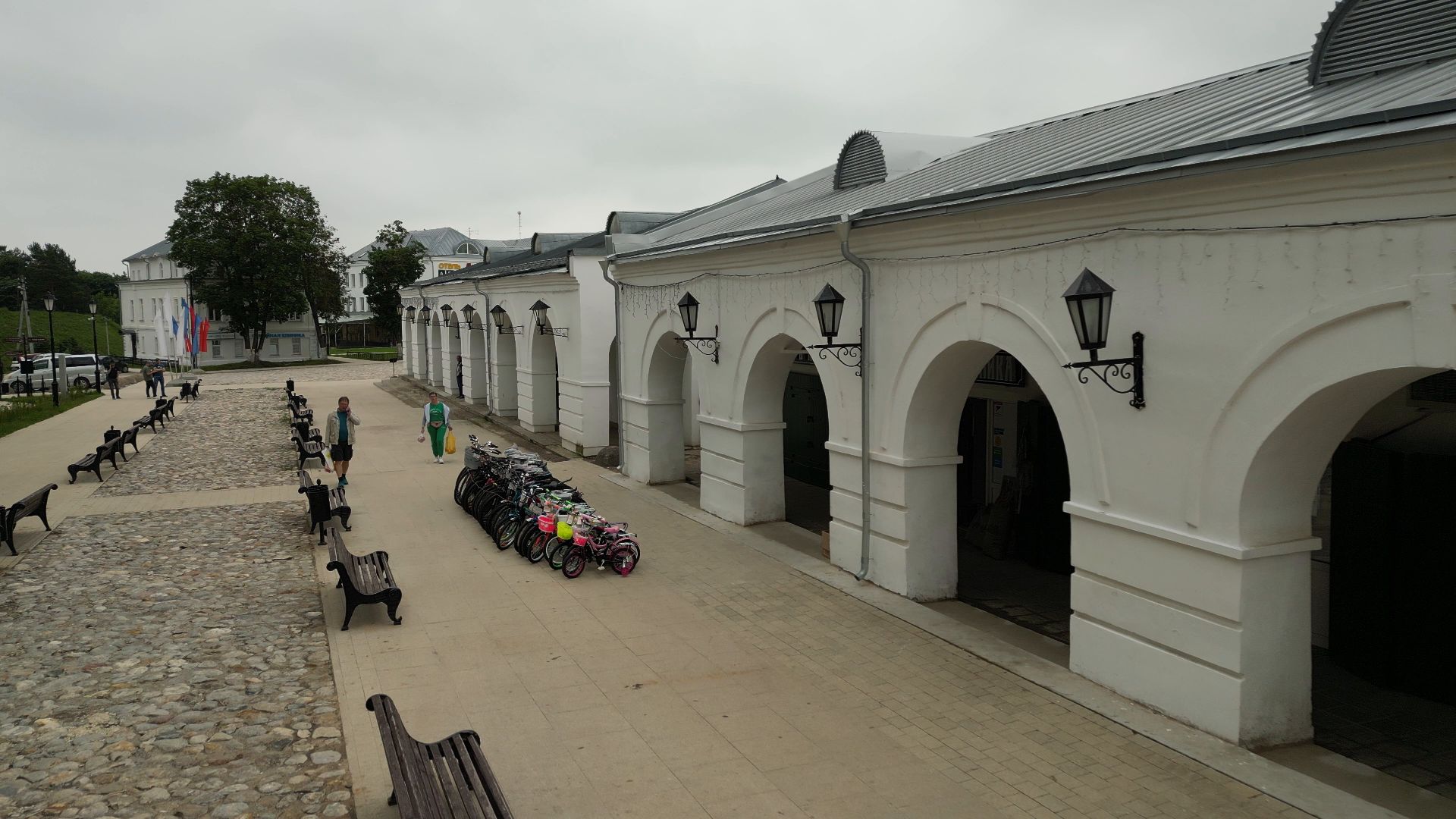 видео с коптера, торговые ряды, верея,