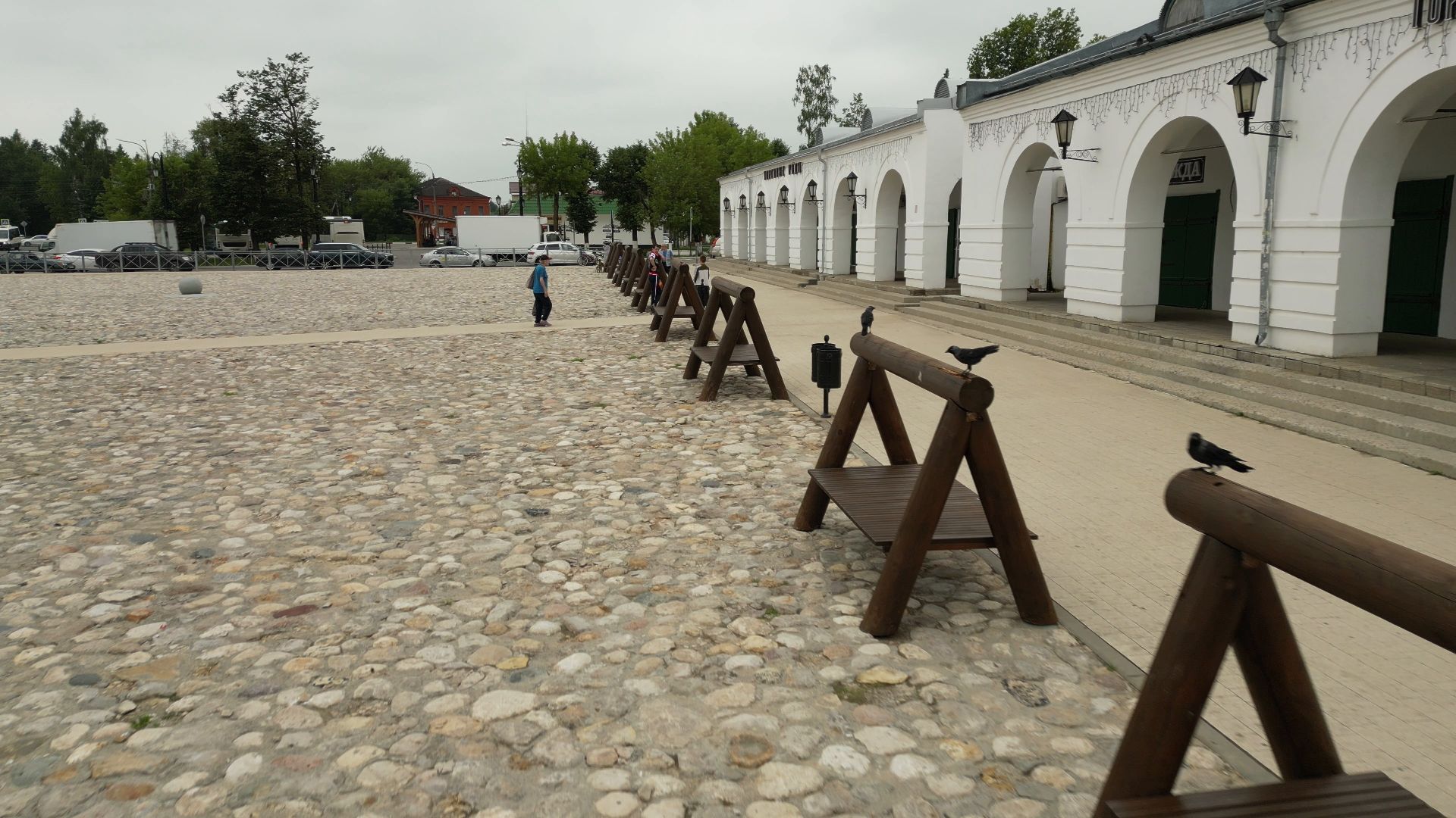 видео с коптера, торговые ряды, верея,