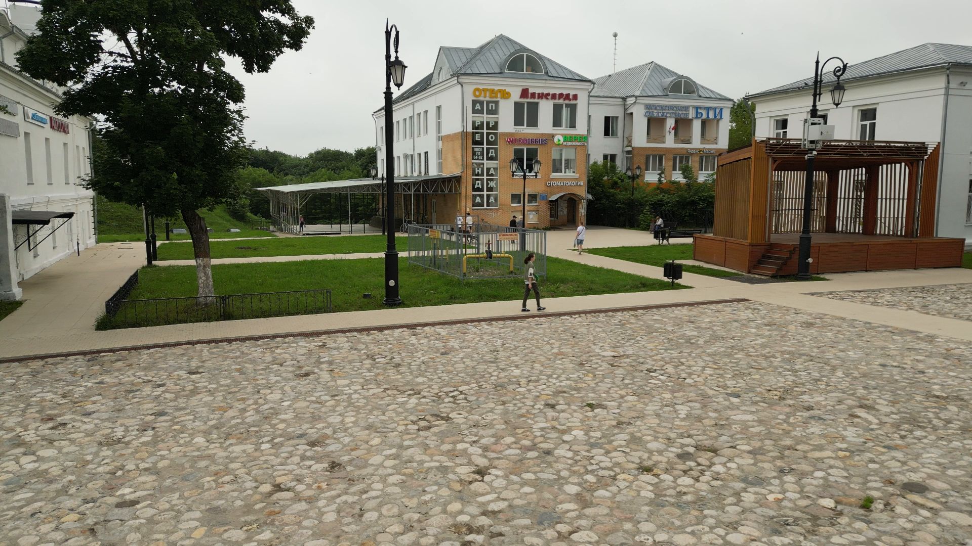 видео с коптера, торговые ряды, верея,