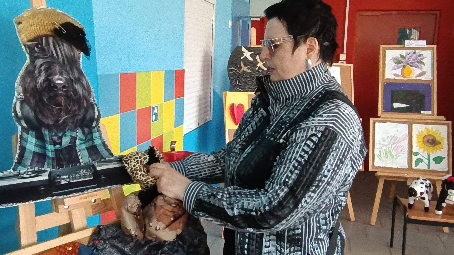 песочная живопись, собака, лобня,