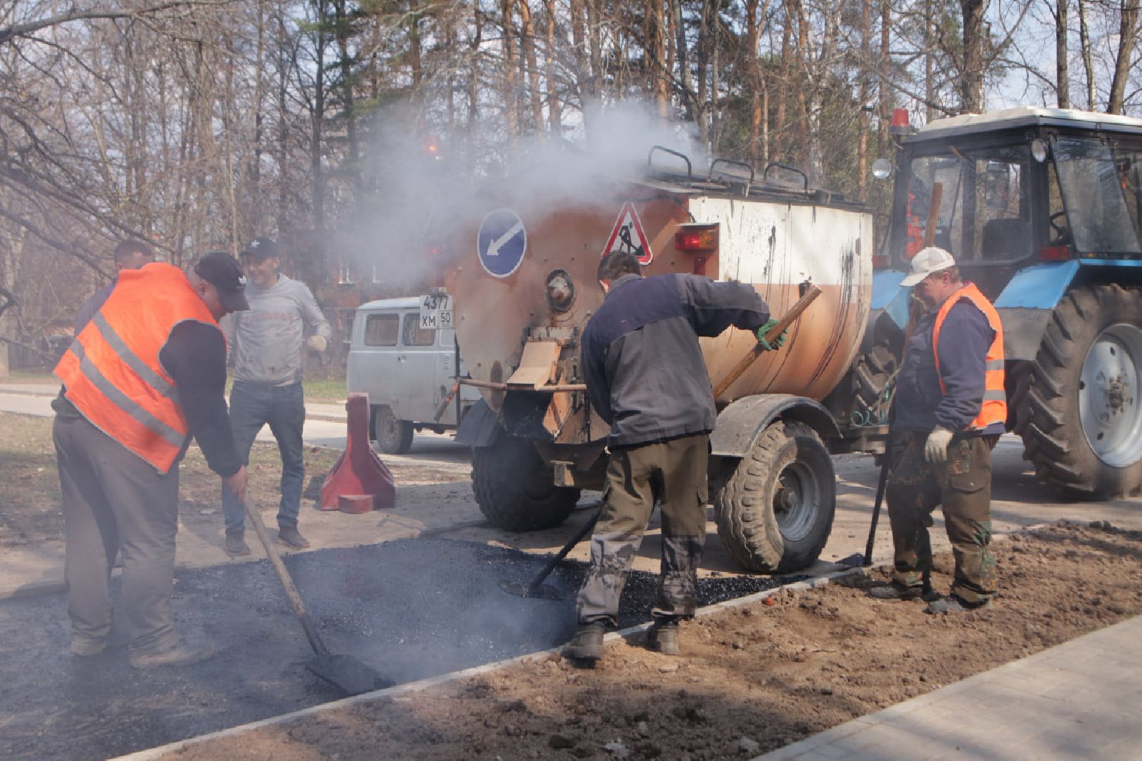 Пущино, благоустройство, ямочный ремонт