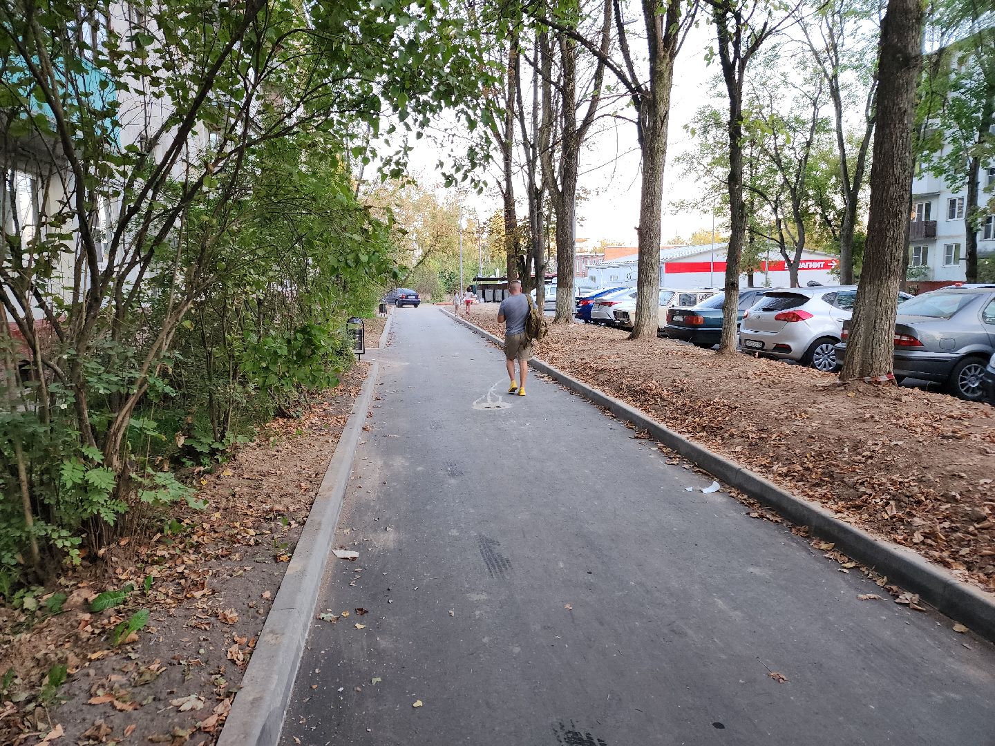 Чехов, улица Гагарина, комплексное благоустройство двора, дворовая территория, формирование комфортной городской среды, парковки, проезды, пешеходная дорожка,