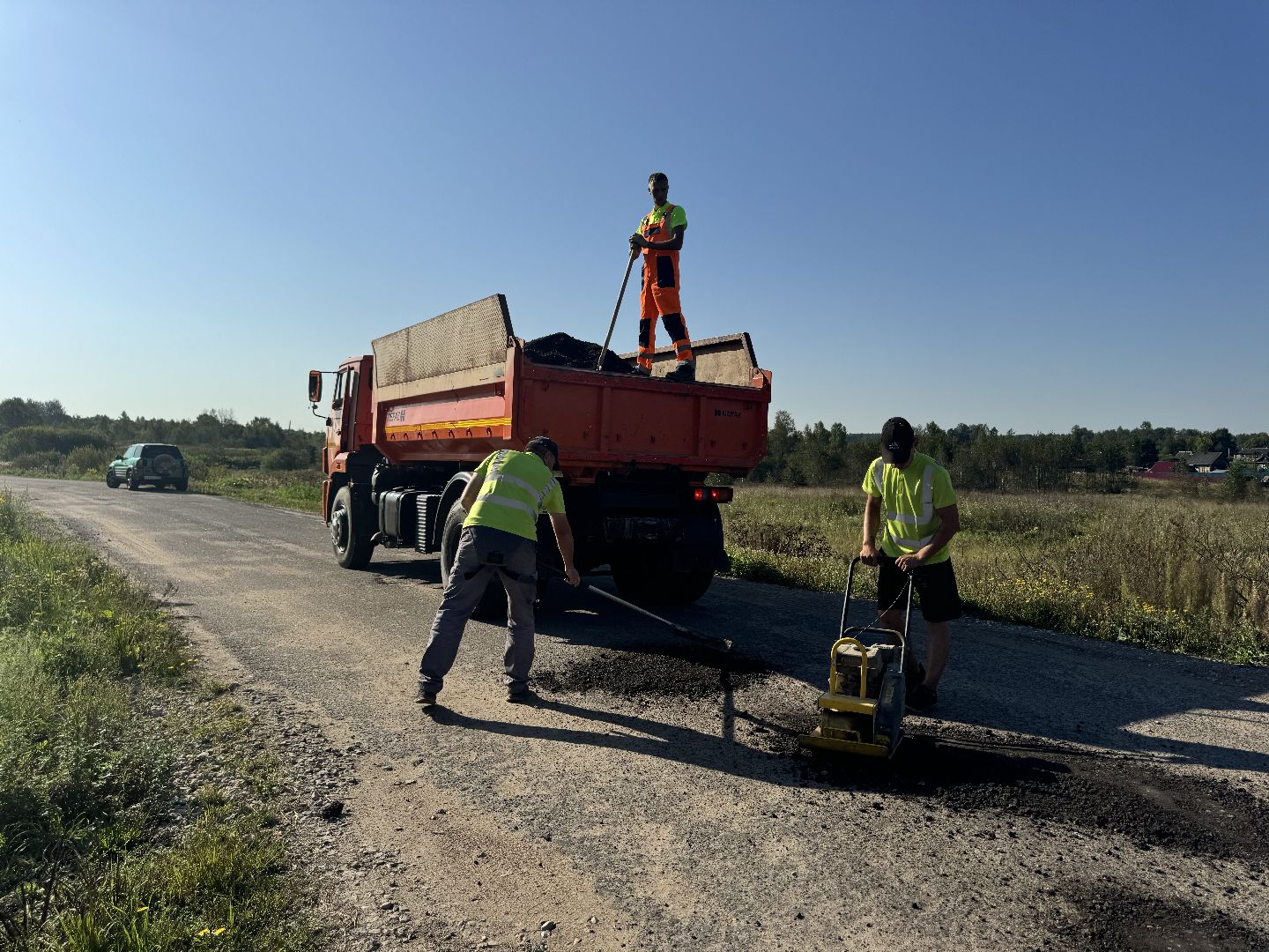 шаховская, ремонт автомобильных дорог, асфальтовая крошка,