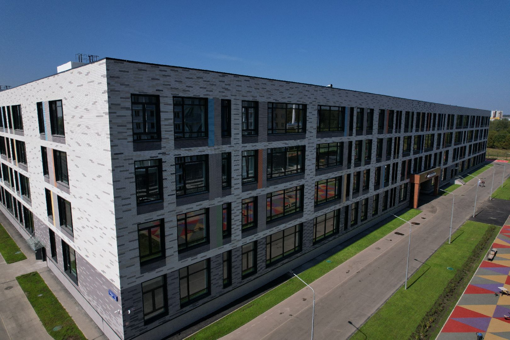 видео с коптера, лобня, лицей, строительство, школа, образование,