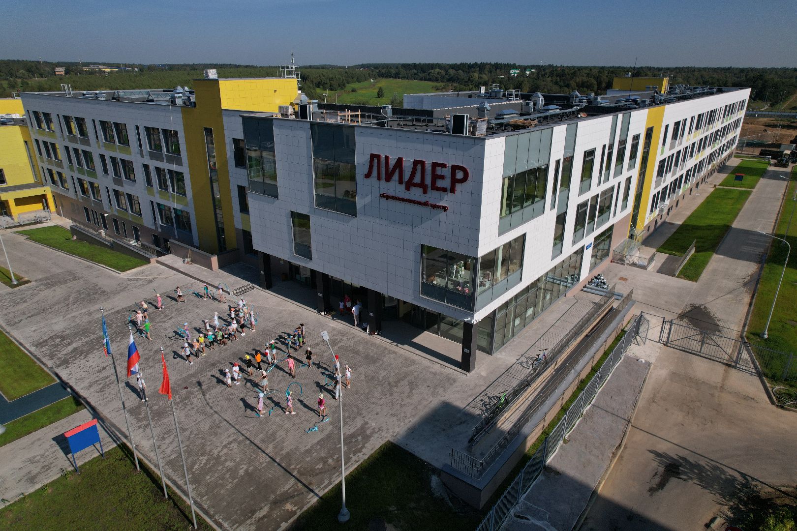 видео с коптера, школа, красногорск,