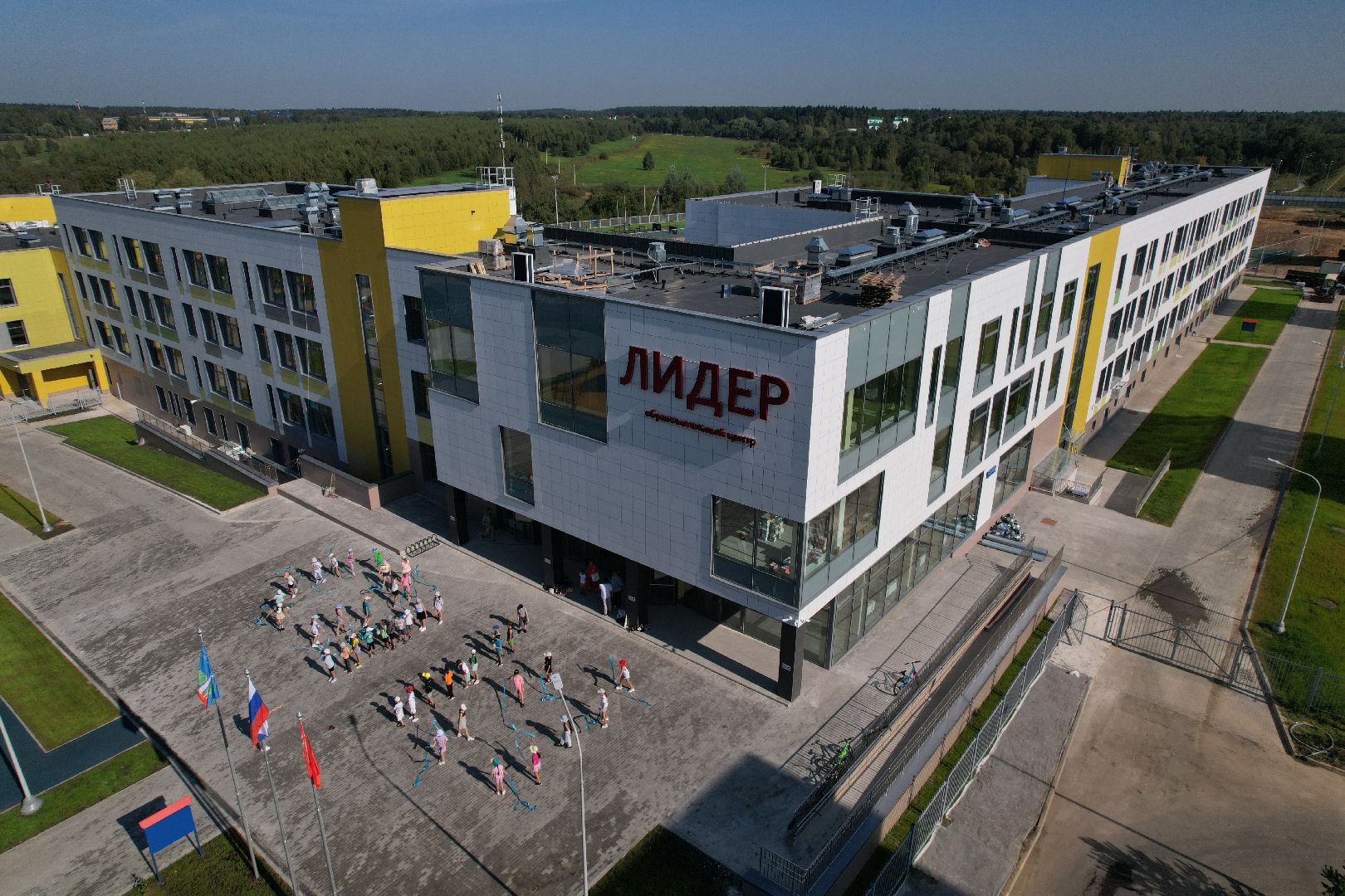 видео с коптера, школа, красногорск,