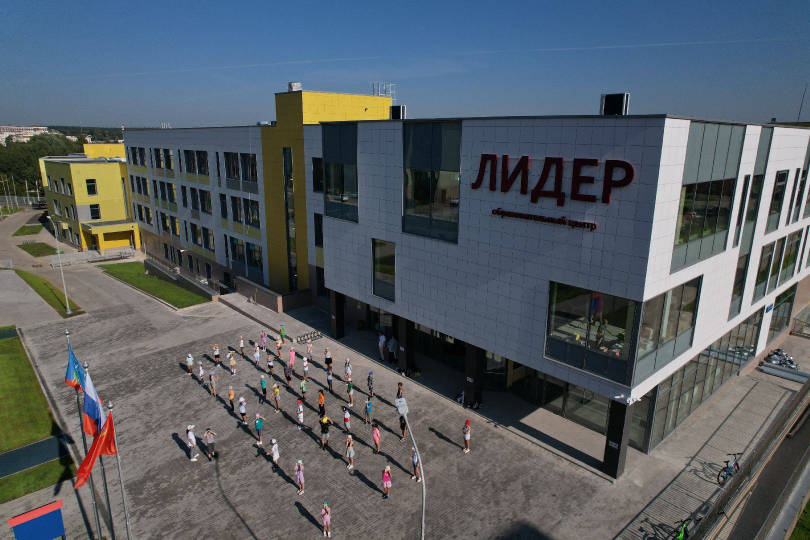 видео с коптера, школа, красногорск,