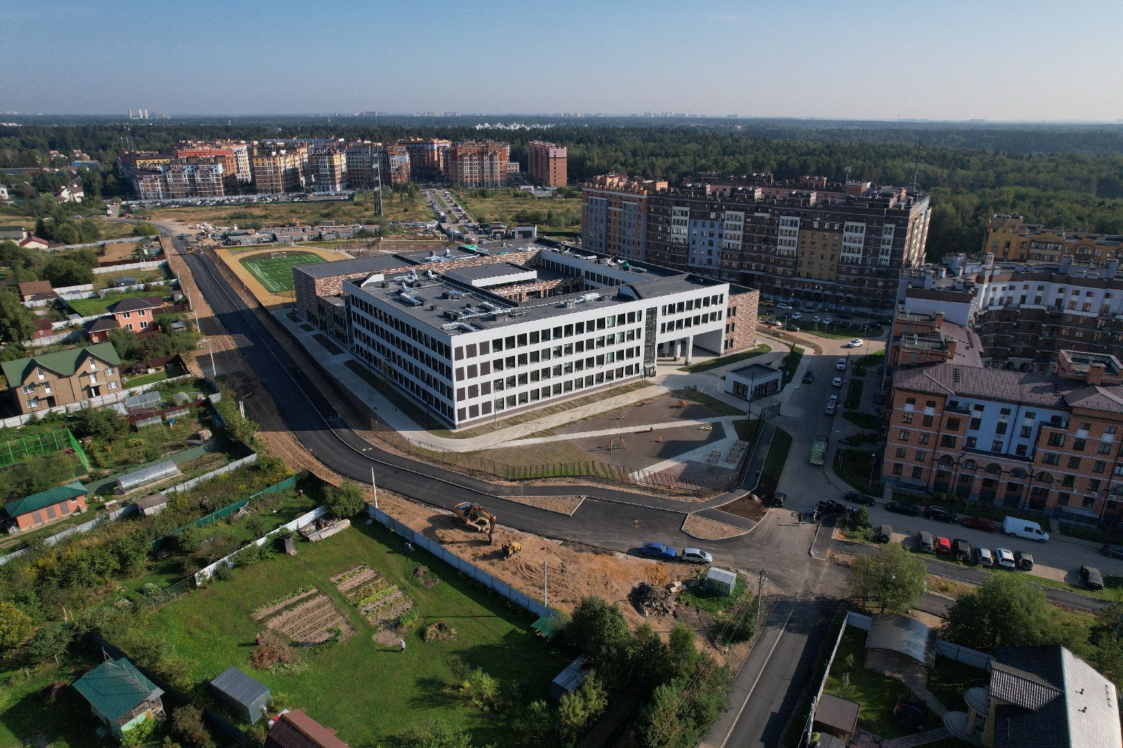 видео с коптера, школа,