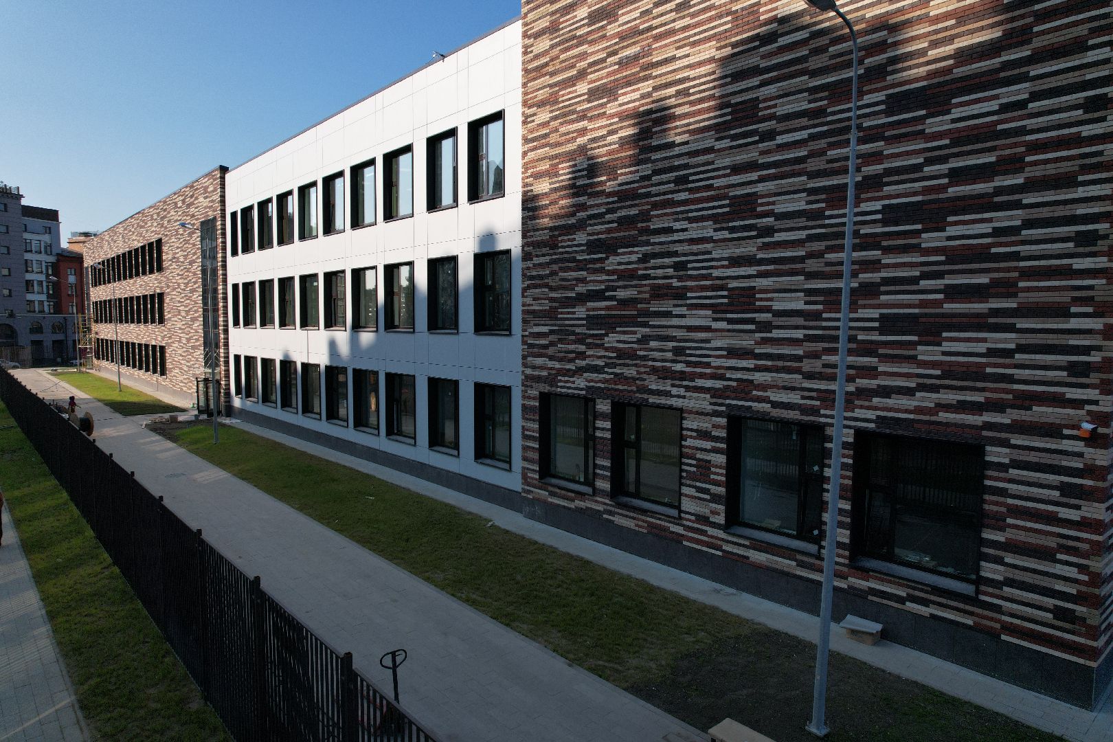 видео с коптера, школа,