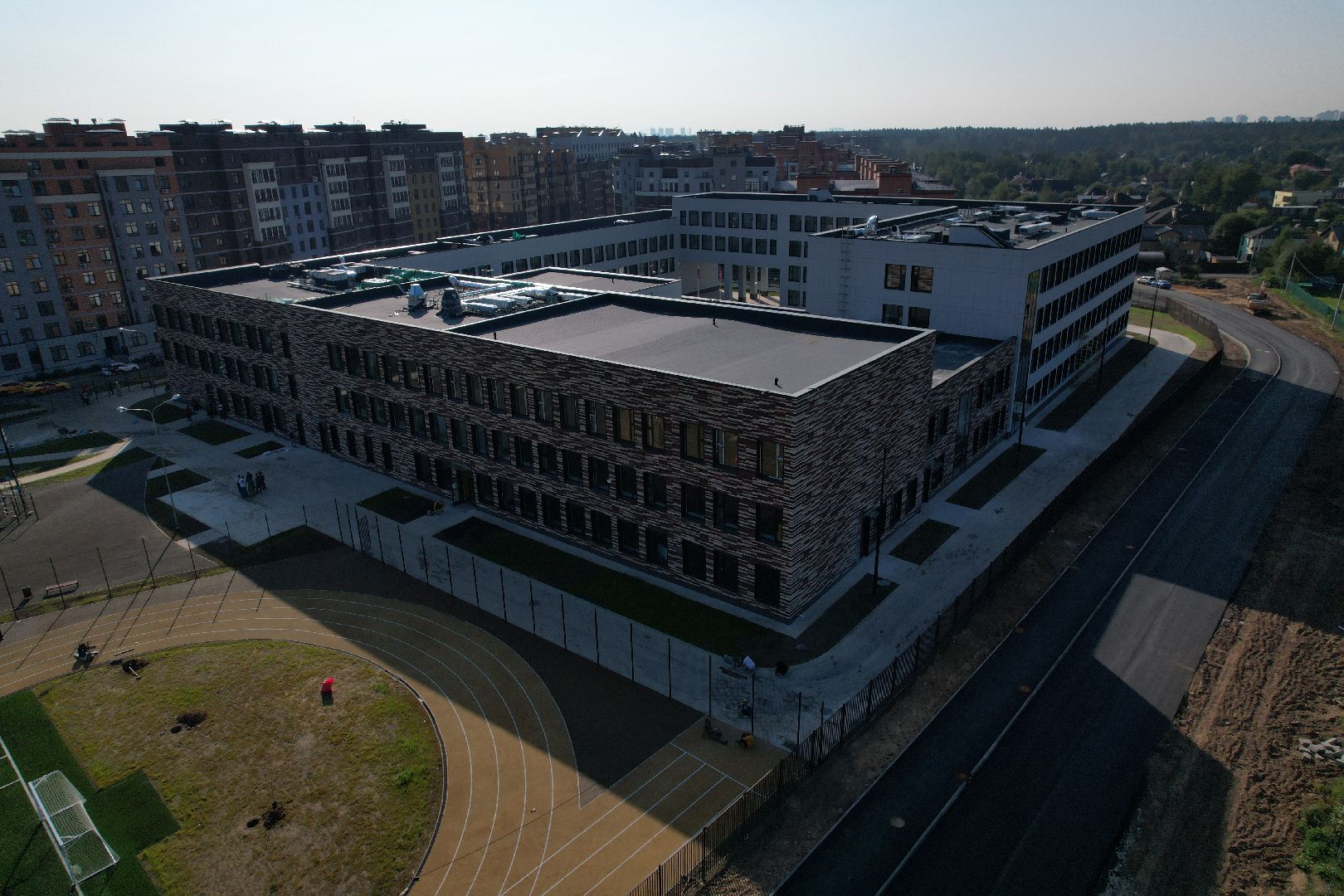 видео с коптера, школа,