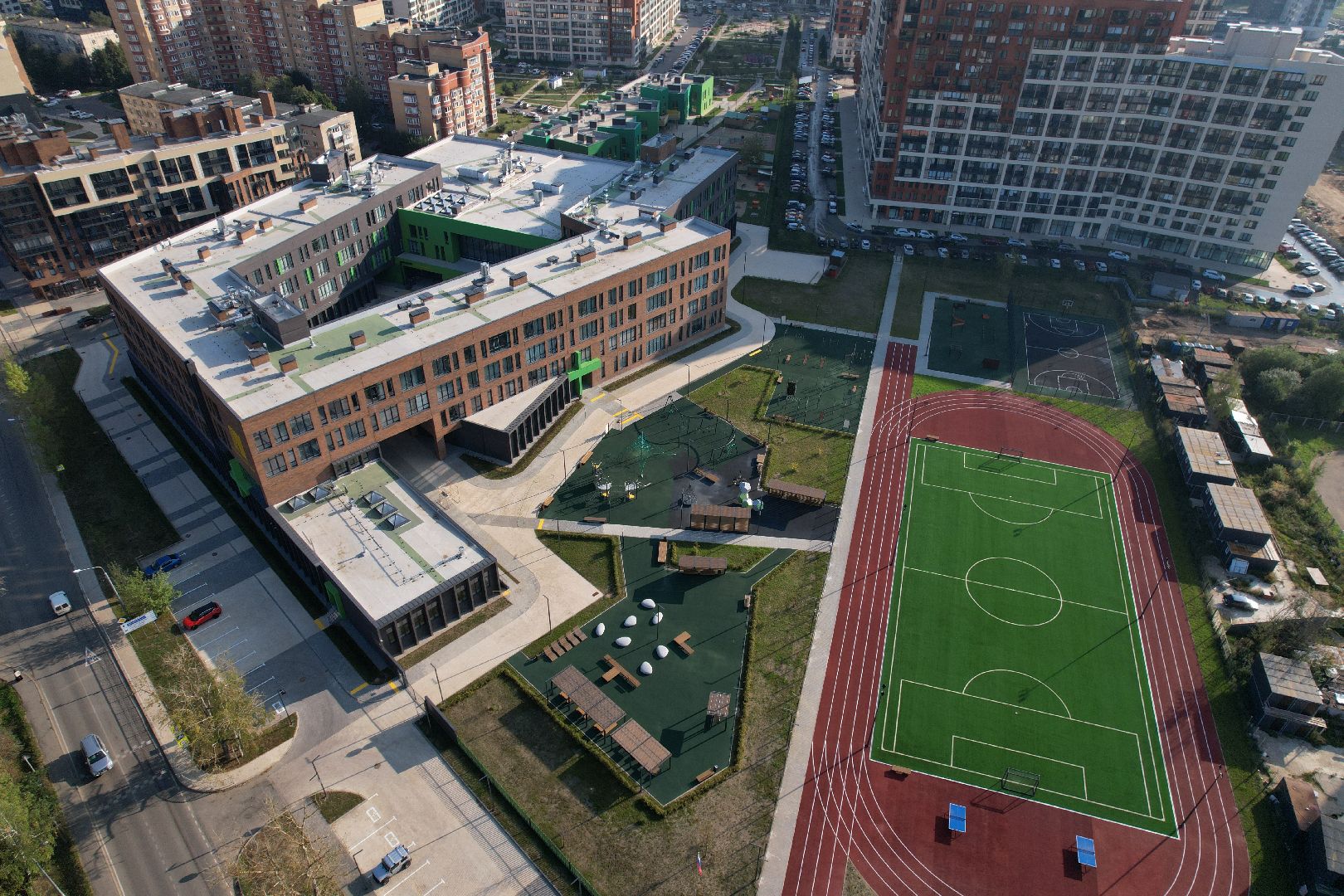 видео с коптера, отрада, школа,