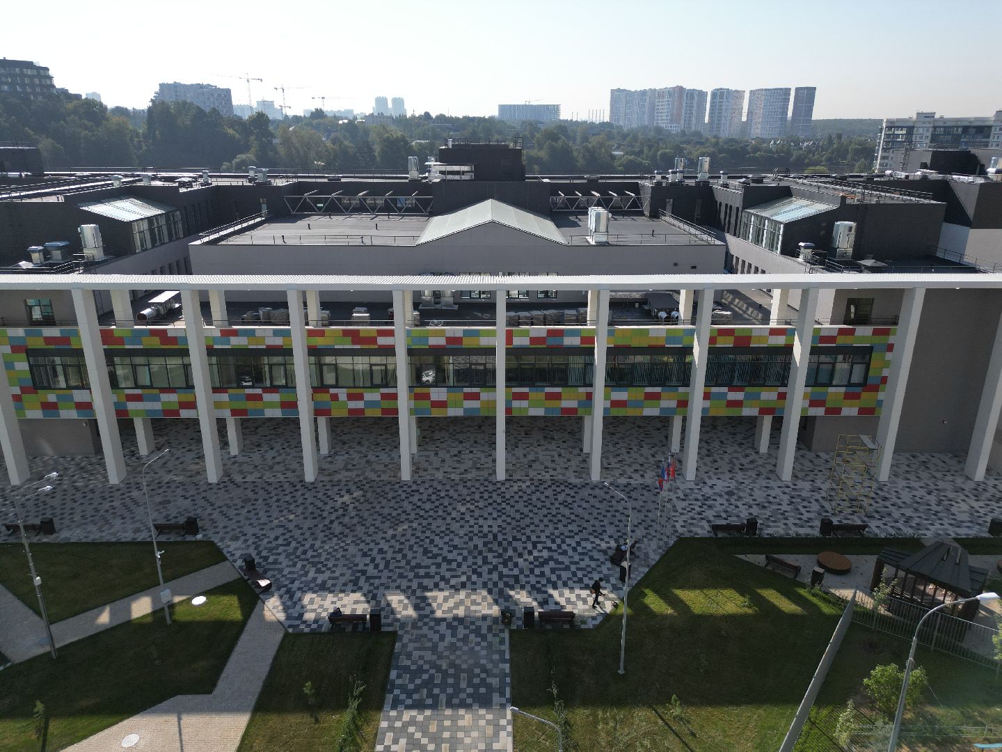 видео с коптера, школа, красногорск,