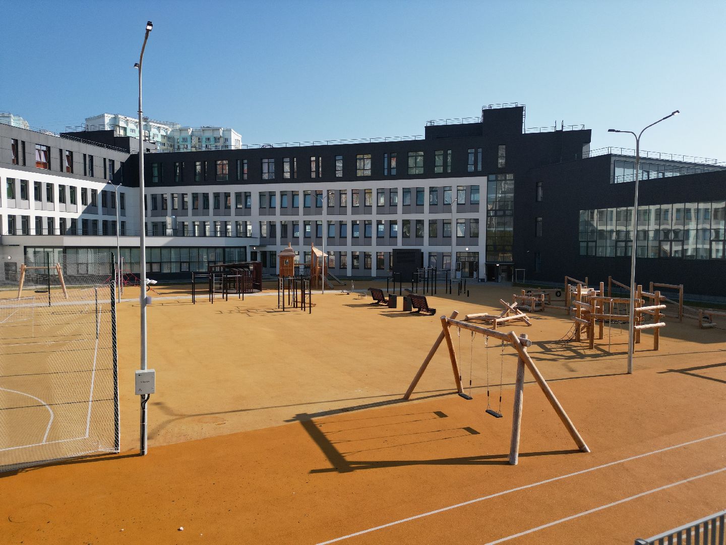 видео с коптера, школа, красногорск,