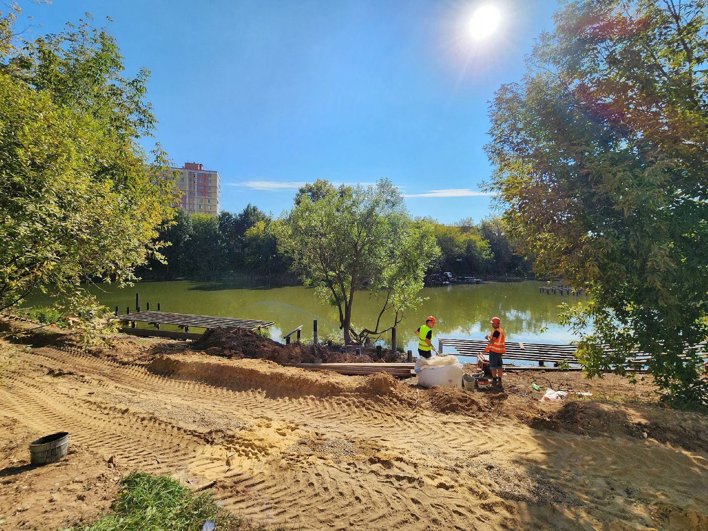 благоустройство, малый тарычевский пруд, набережная тарычевского пруда, видное, ленинский округ,благоустройство набережной, брусника, зеленые аллеи,