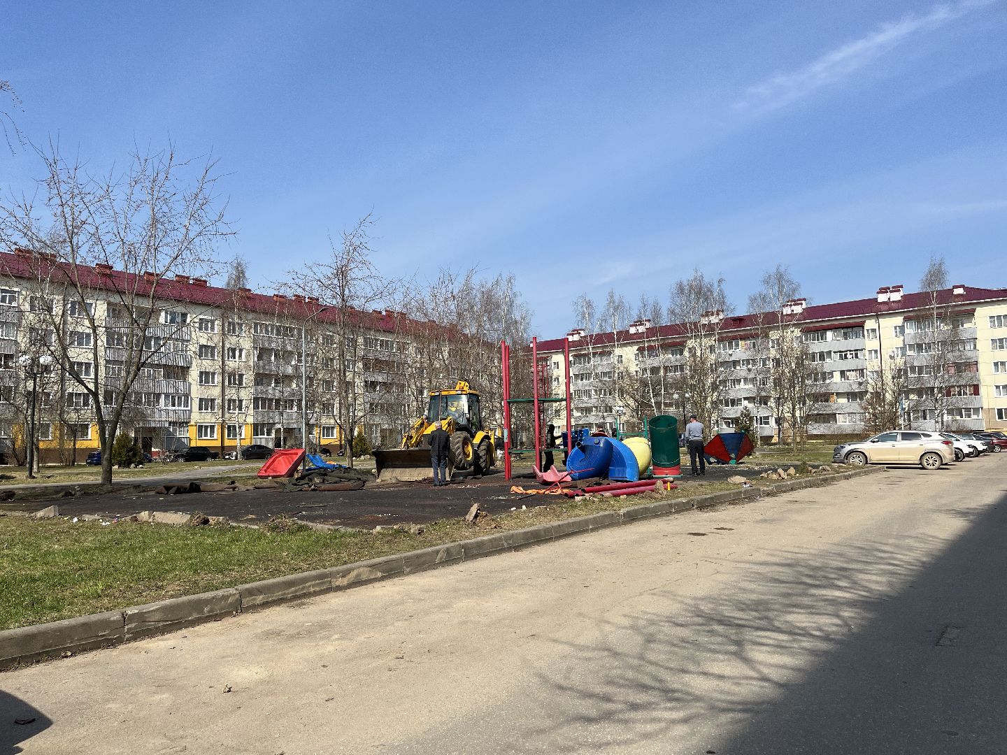 Шаховская, детская площадка, демонтаж