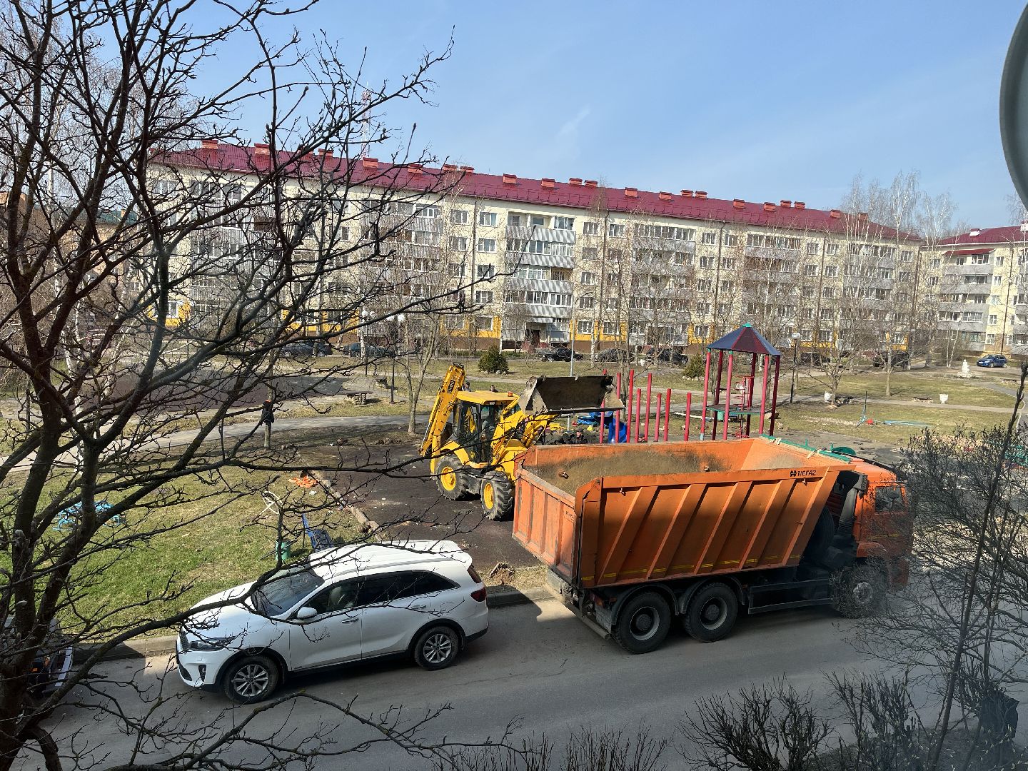 Шаховская, детская площадка, демонтаж