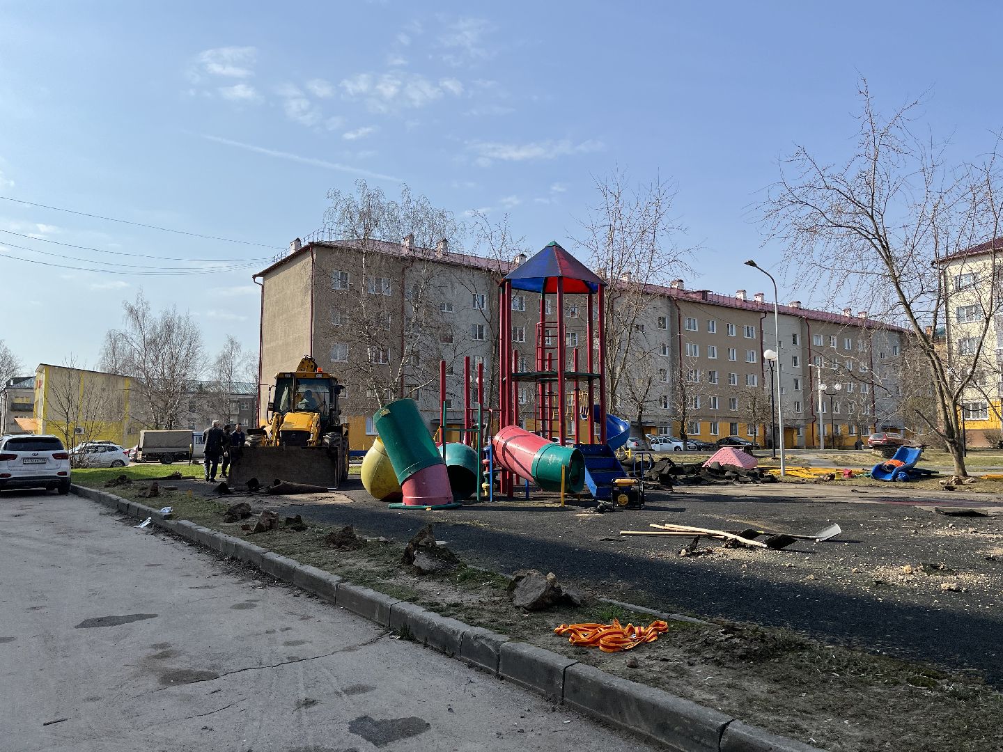 Шаховская, детская площадка, демонтаж