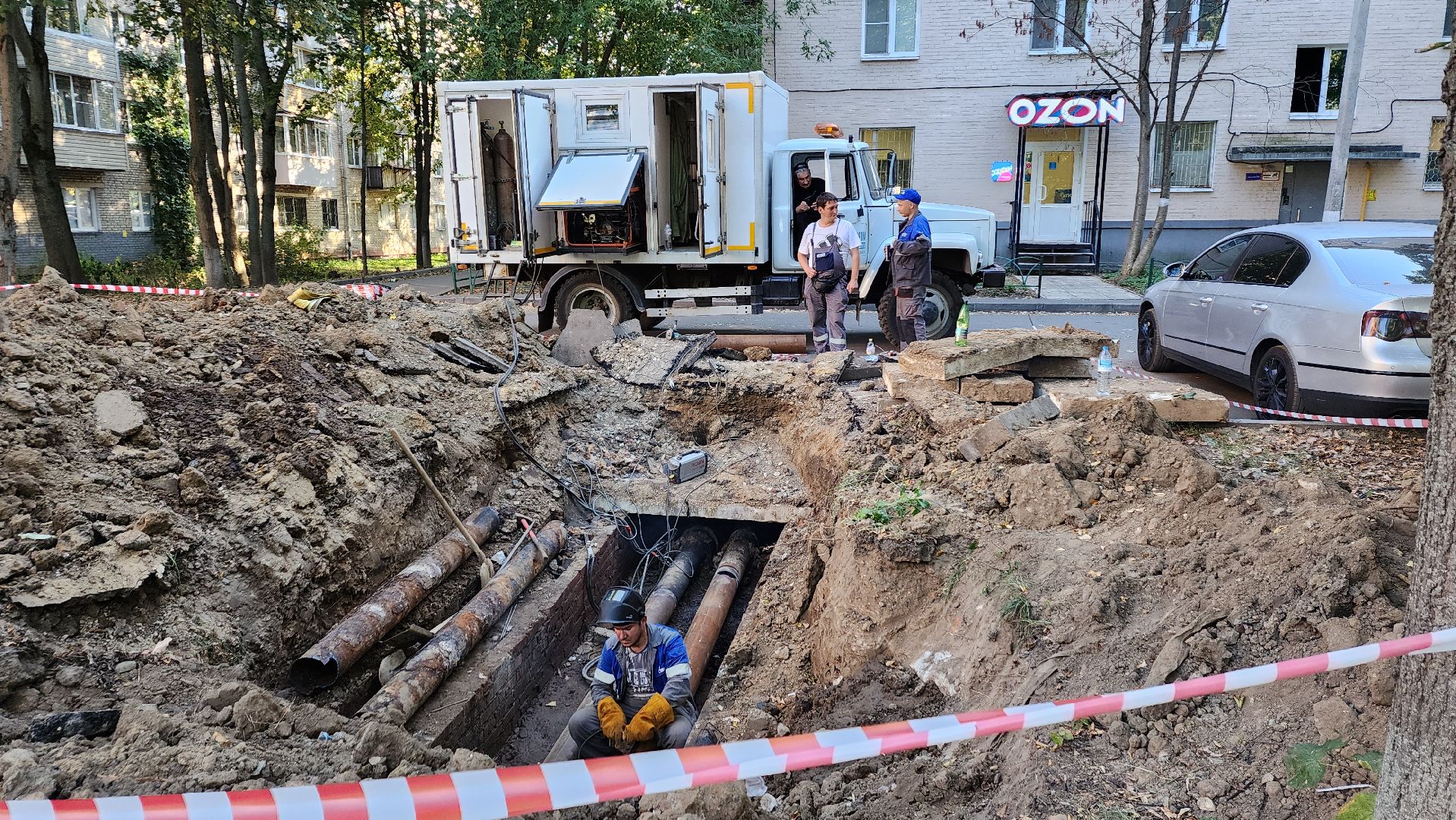 пушкино, теплосети, ремонт тепловых сетей, аварийная ситуация, ликвидация аварии, отопительный сезон,