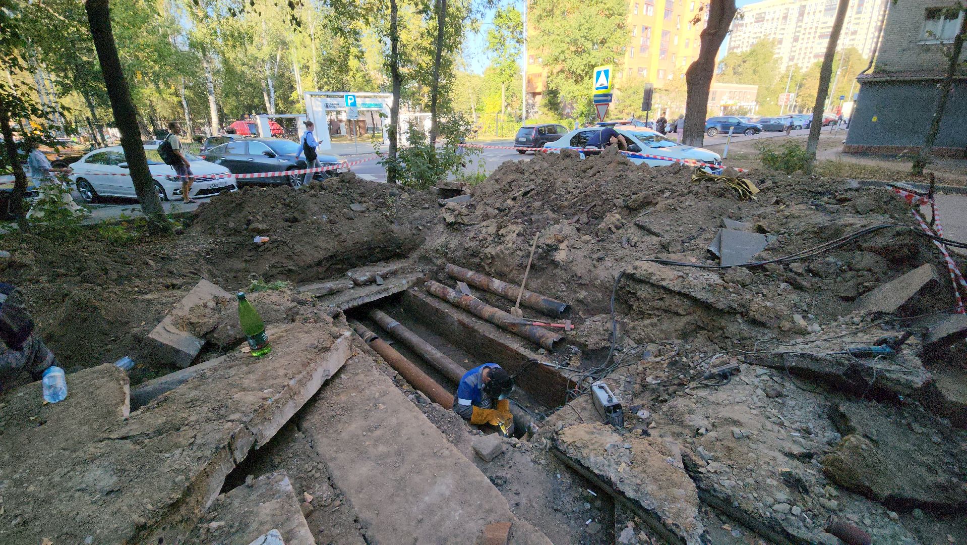 пушкино, теплосети, ремонт тепловых сетей, аварийная ситуация, ликвидация аварии, отопительный сезон,