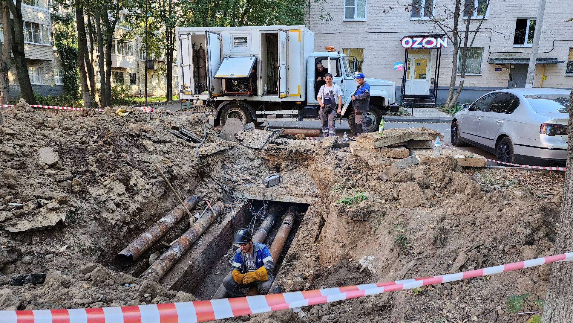 пушкино, теплосети, ремонт тепловых сетей, аварийная ситуация, ликвидация аварии, отопительный сезон,