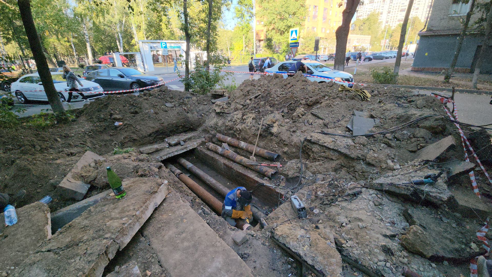 пушкино, теплосети, ремонт тепловых сетей, аварийная ситуация, ликвидация аварии, отопительный сезон,
