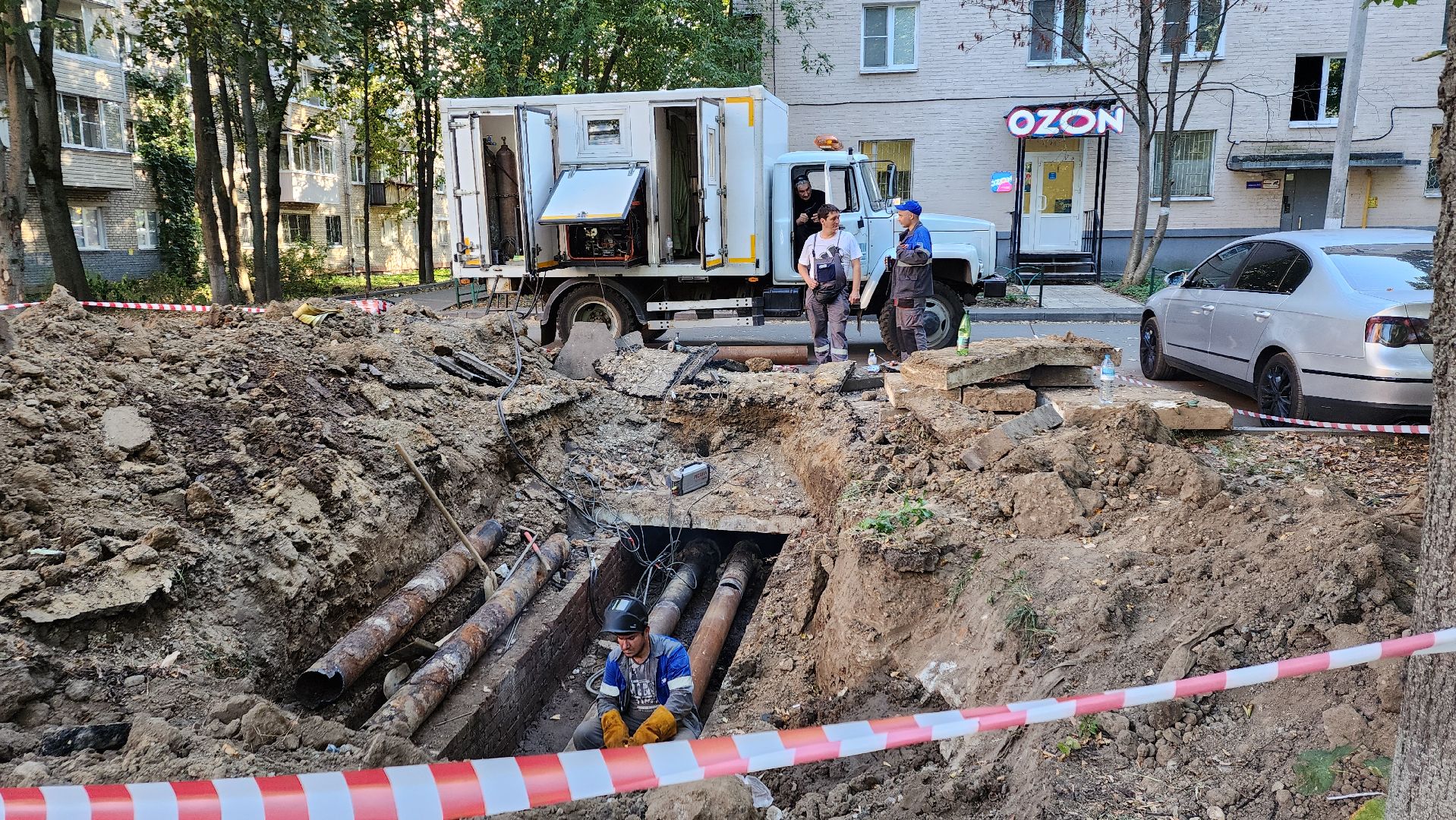 пушкино, теплосети, ремонт тепловых сетей, аварийная ситуация, ликвидация аварии, отопительный сезон,